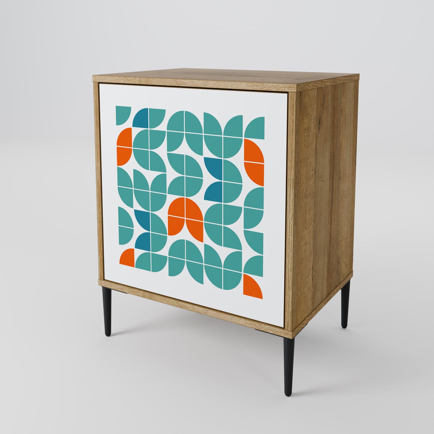 Credenza BE THE CHANGE a 1 anta effetto rovere