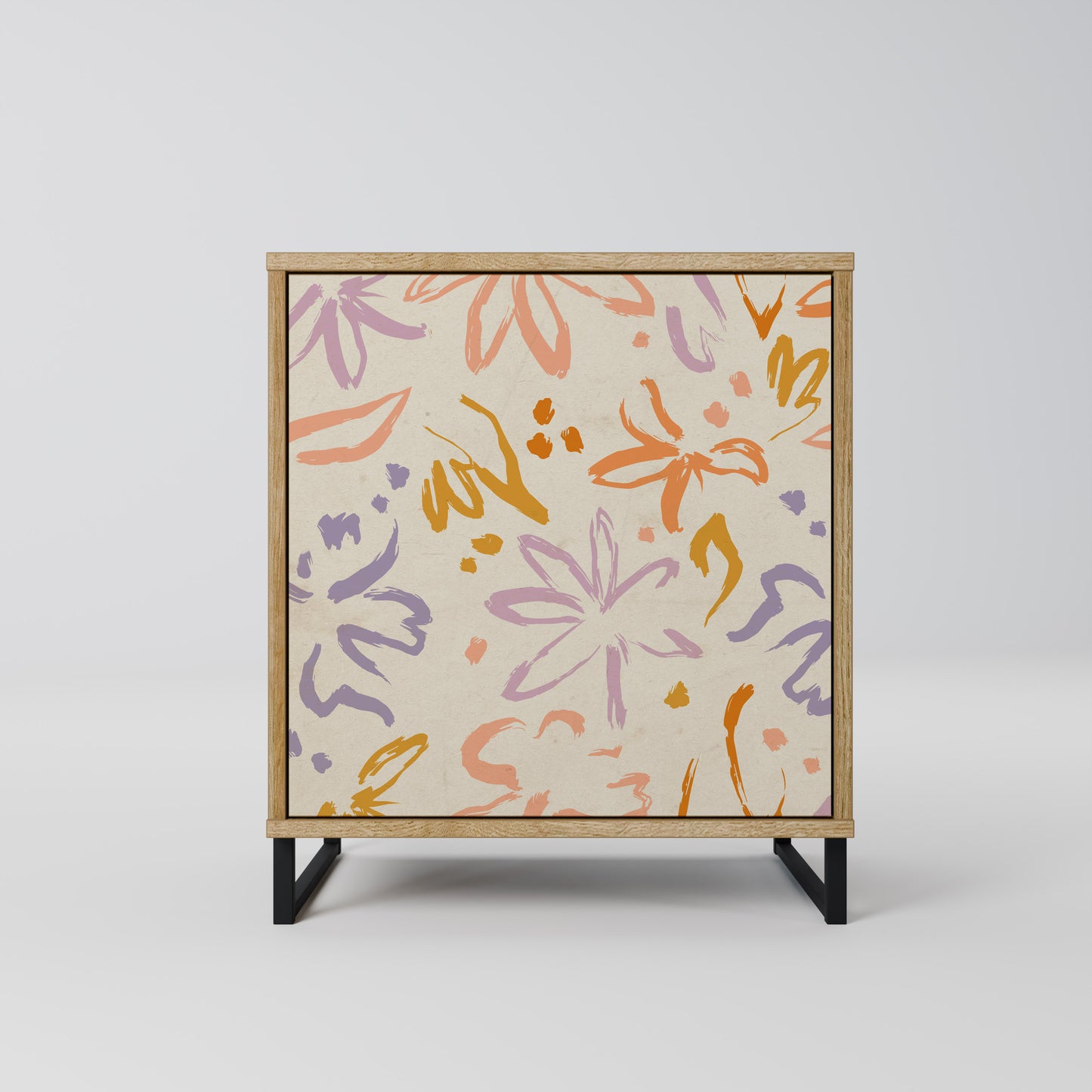 SPRING WHIMSY 1-Door Sideboard in Oak Effect