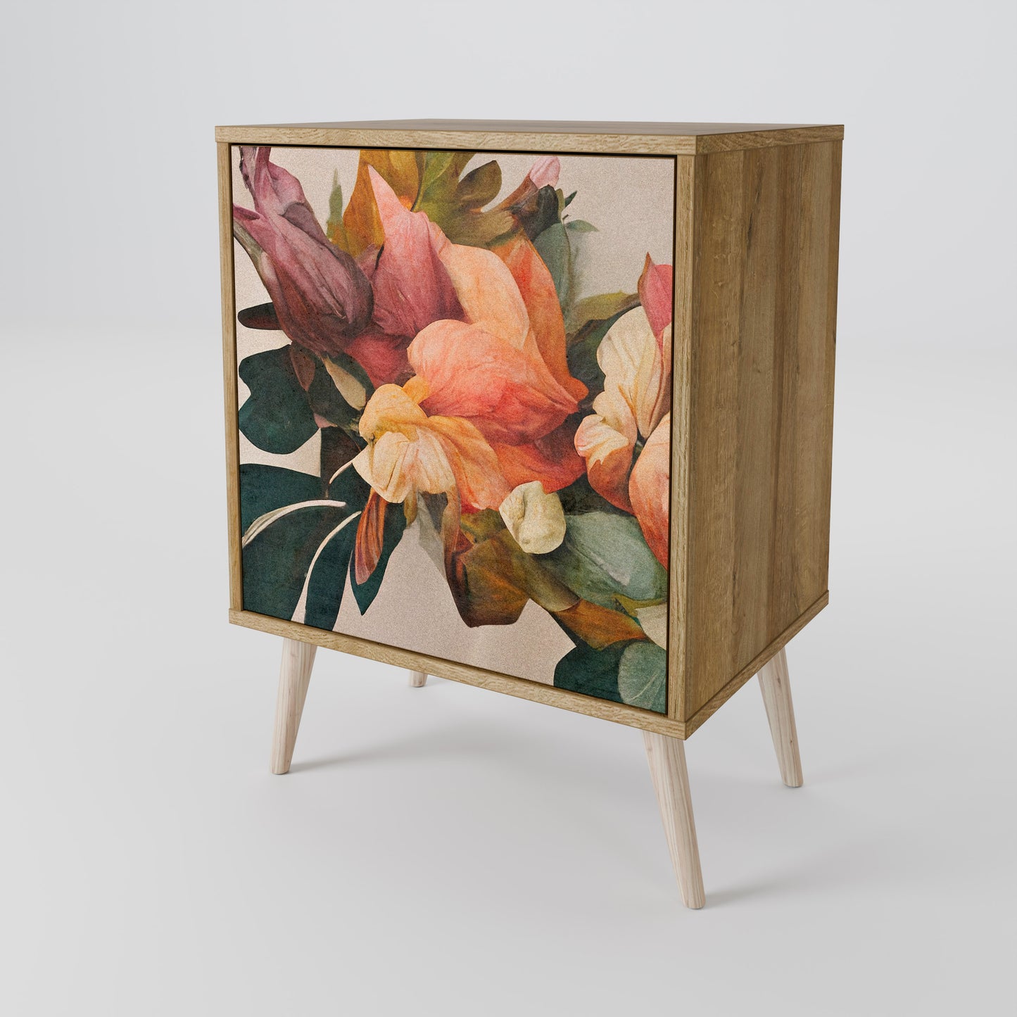 Credenza STYLISH BEAUTY a 1 anta effetto rovere