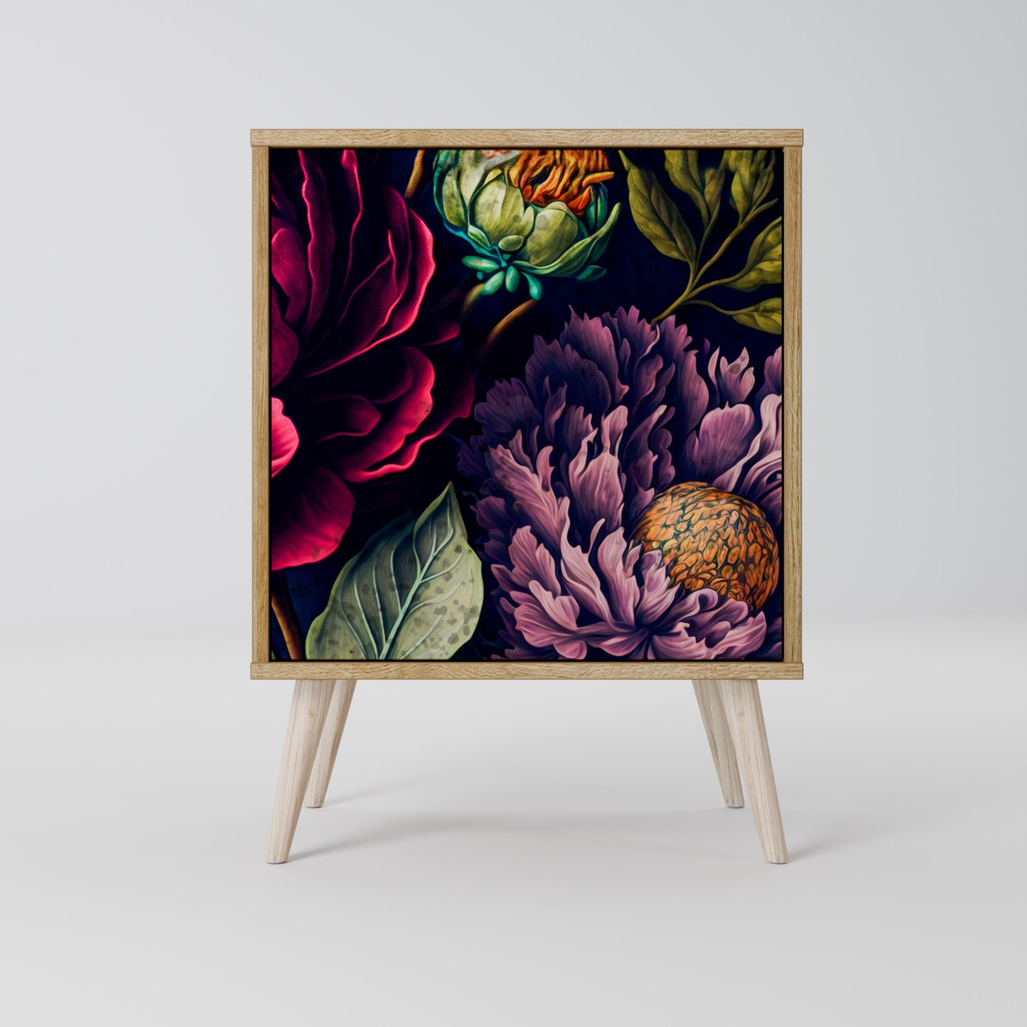 BLOOMING ELEGANCE 1-Door Sideboard in Oak Effect