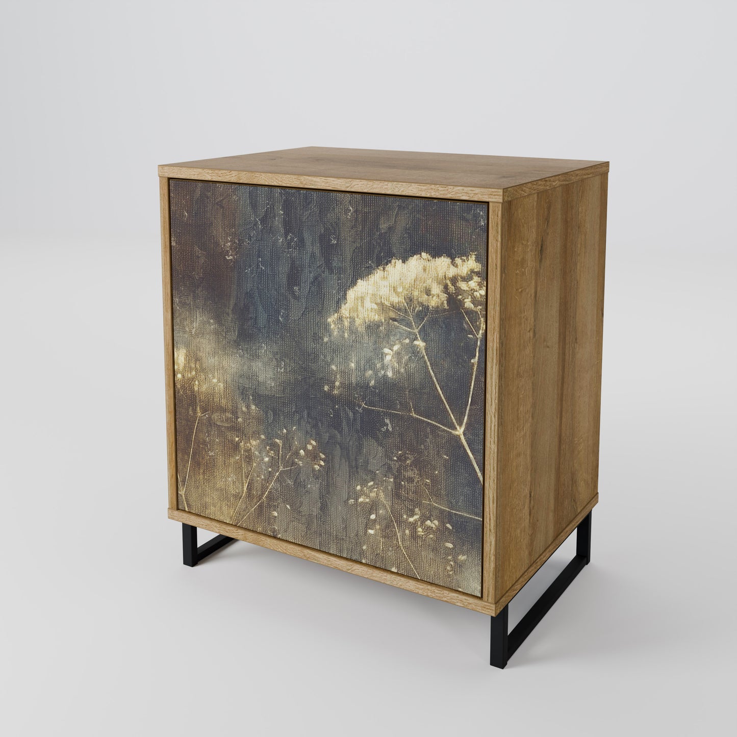 GENTLE POWER 1-Door Sideboard in Oak Effect