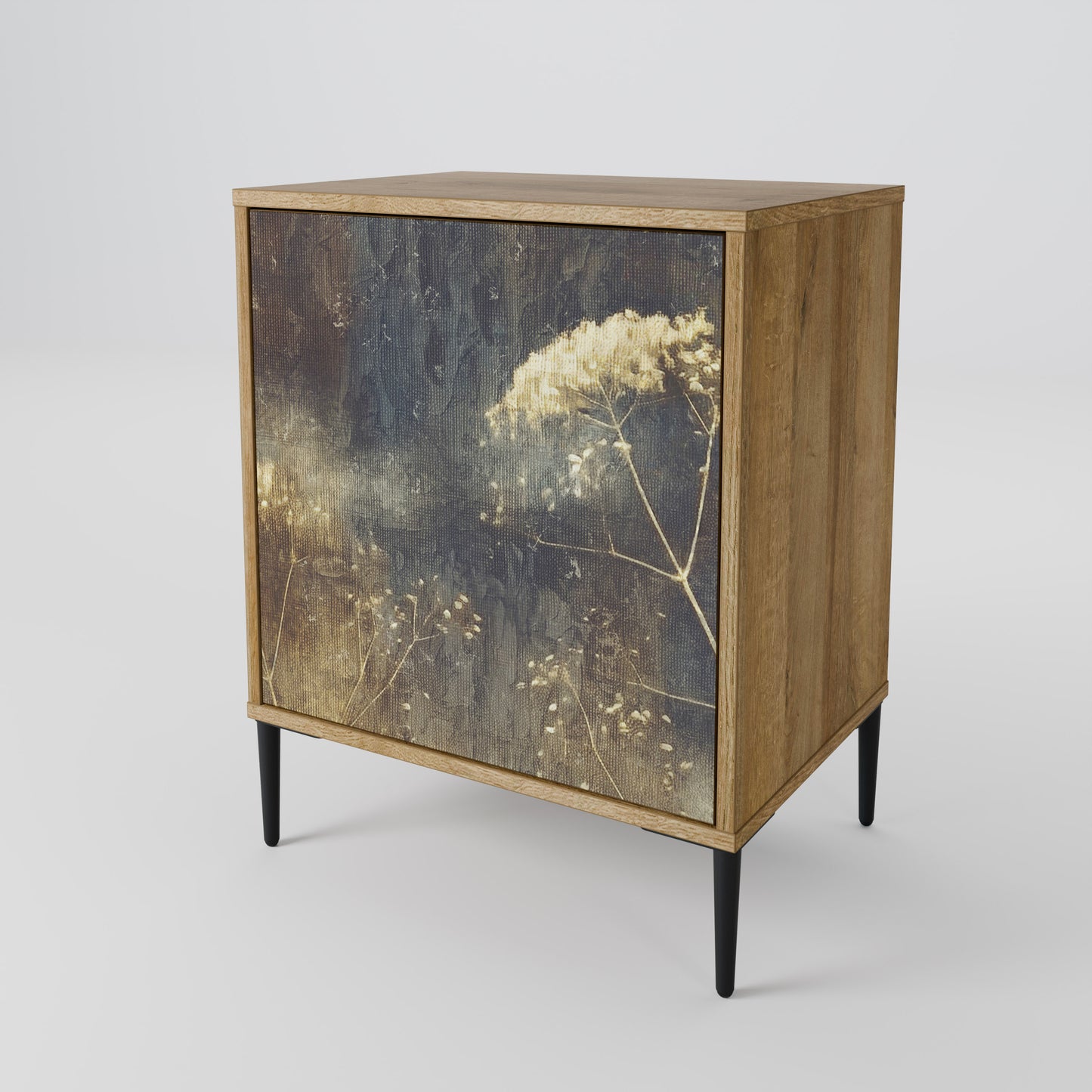 GENTLE POWER 1-Door Sideboard in Oak Effect