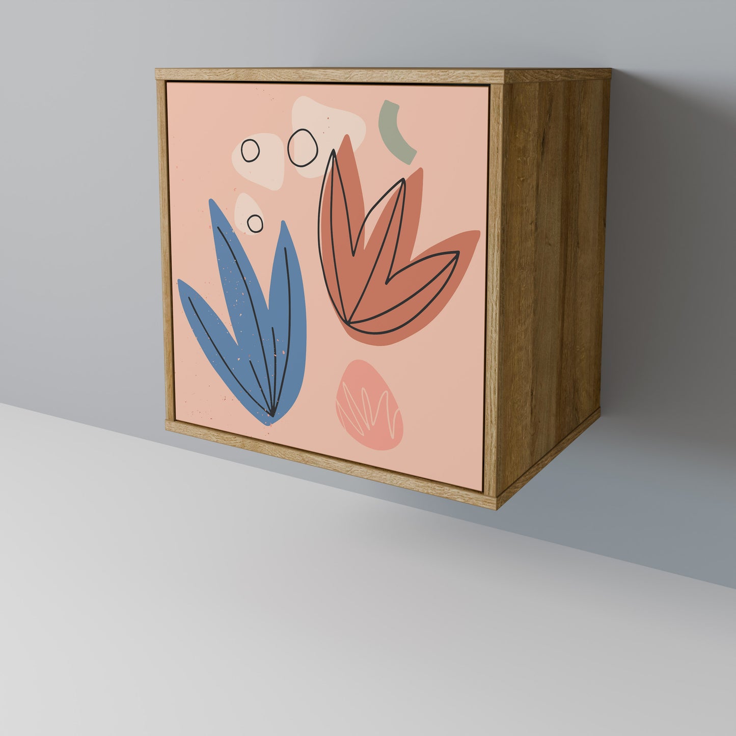 PASTEL DESTINY 1-Door Sideboard in Oak Effect