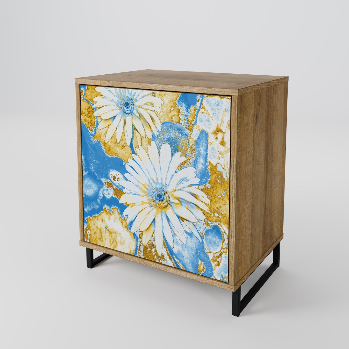 DAISY LUXE 1-Door Sideboard in Oak Effect