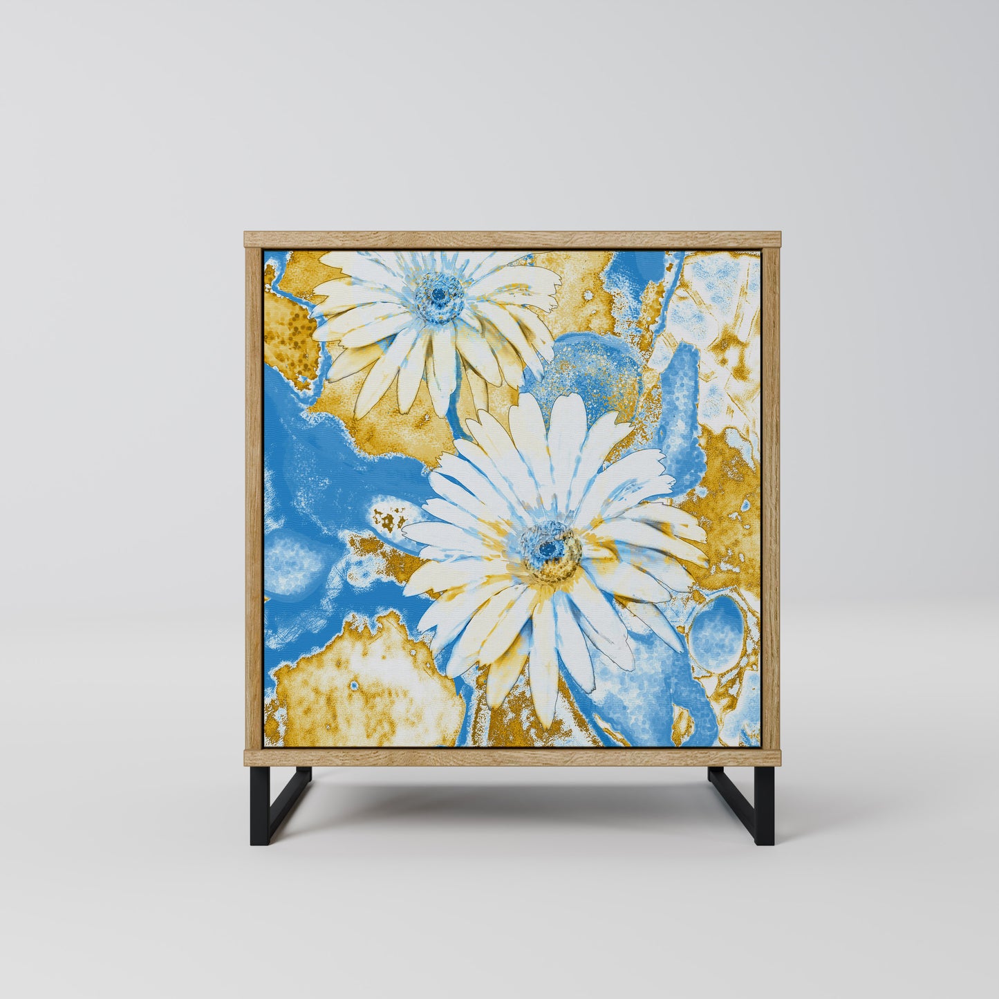 DAISY LUXE 1-Door Sideboard in Oak Effect