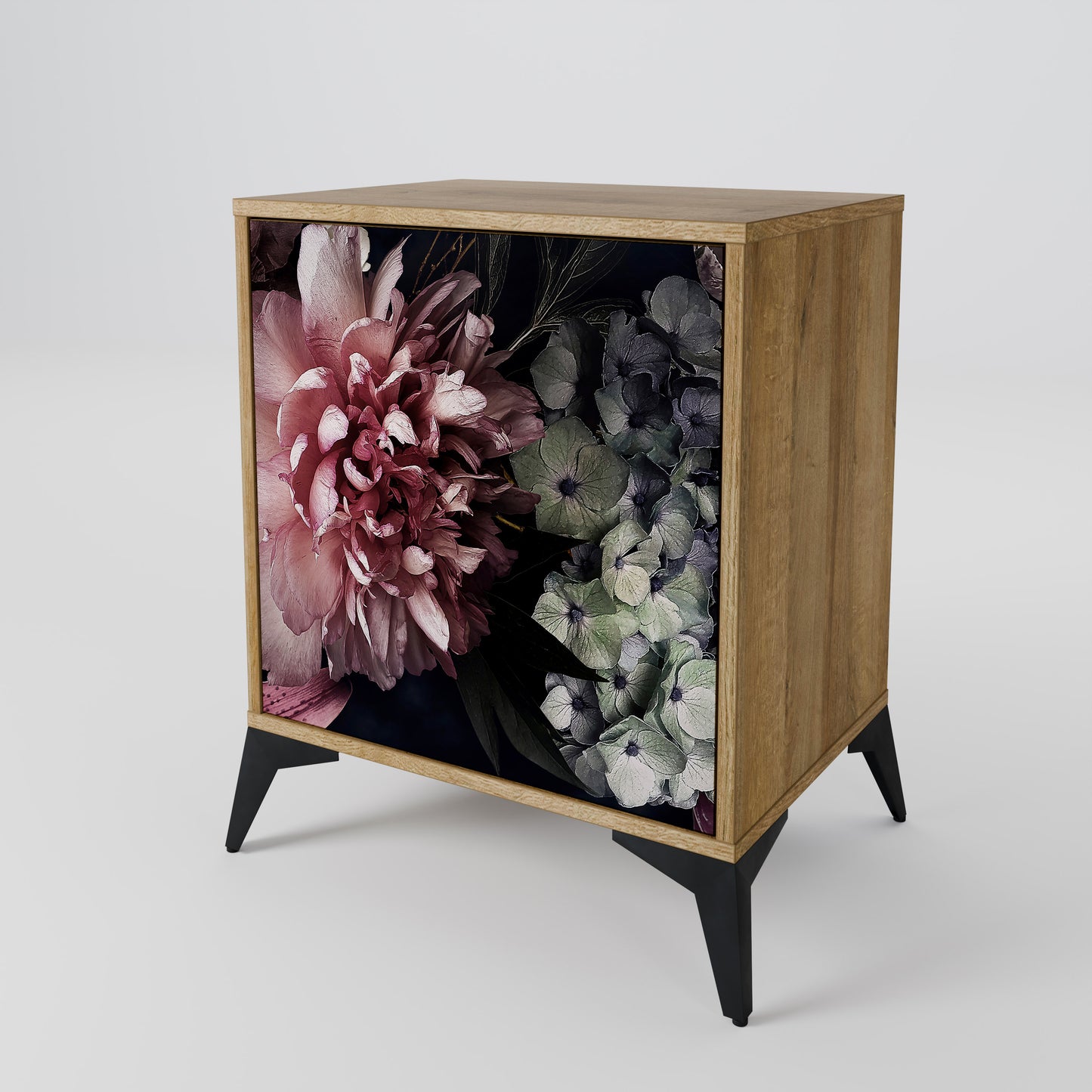Credenza PURE BLOSSOM a 1 anta effetto rovere