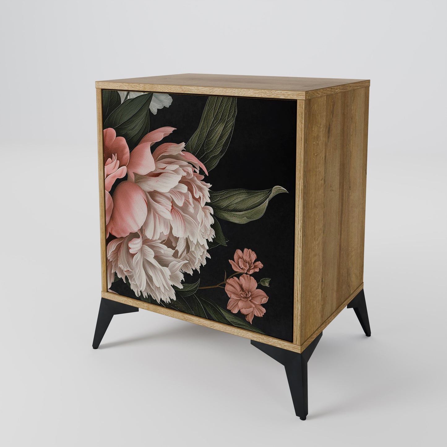 LUSH ELEGANCE 1-Door Sideboard in Oak Effect