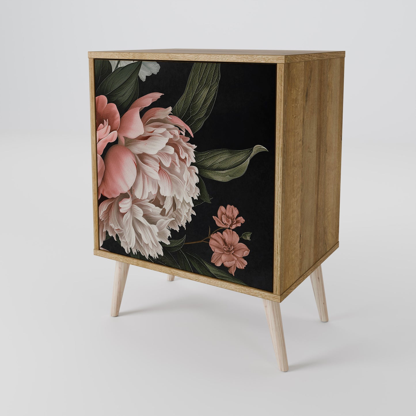 LUSH ELEGANCE 1-Door Sideboard in Oak Effect