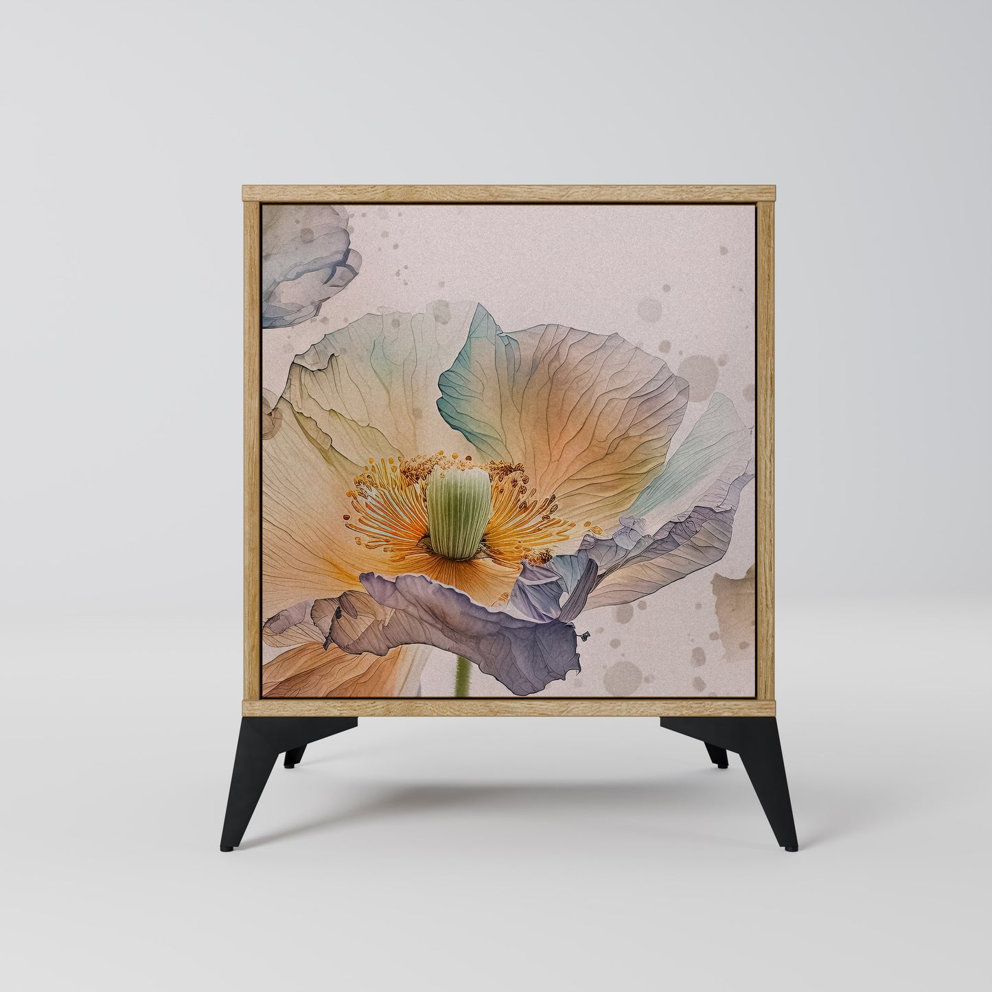 Credenza SOFTEN POPPY a 1 anta effetto rovere