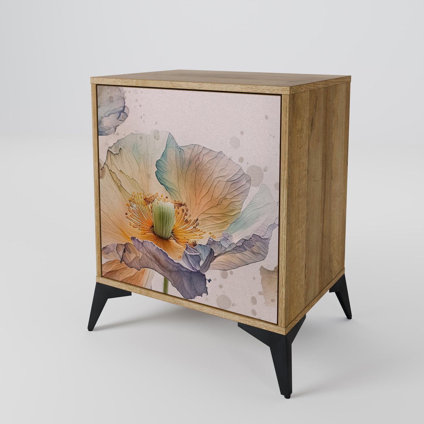 Credenza SOFTEN POPPY a 1 anta effetto rovere