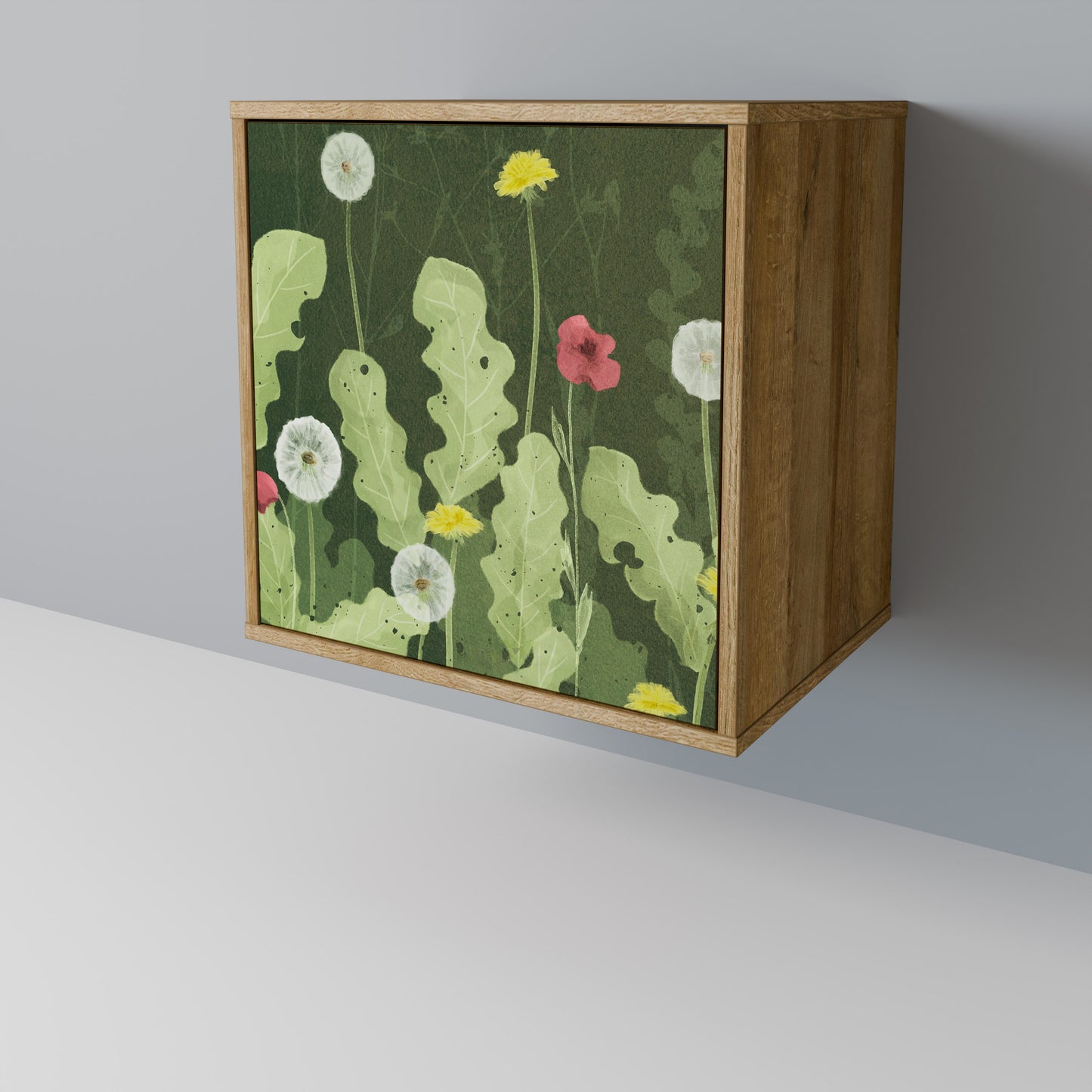 DANDELION AMUSE 1-Door Sideboard in Oak Effect
