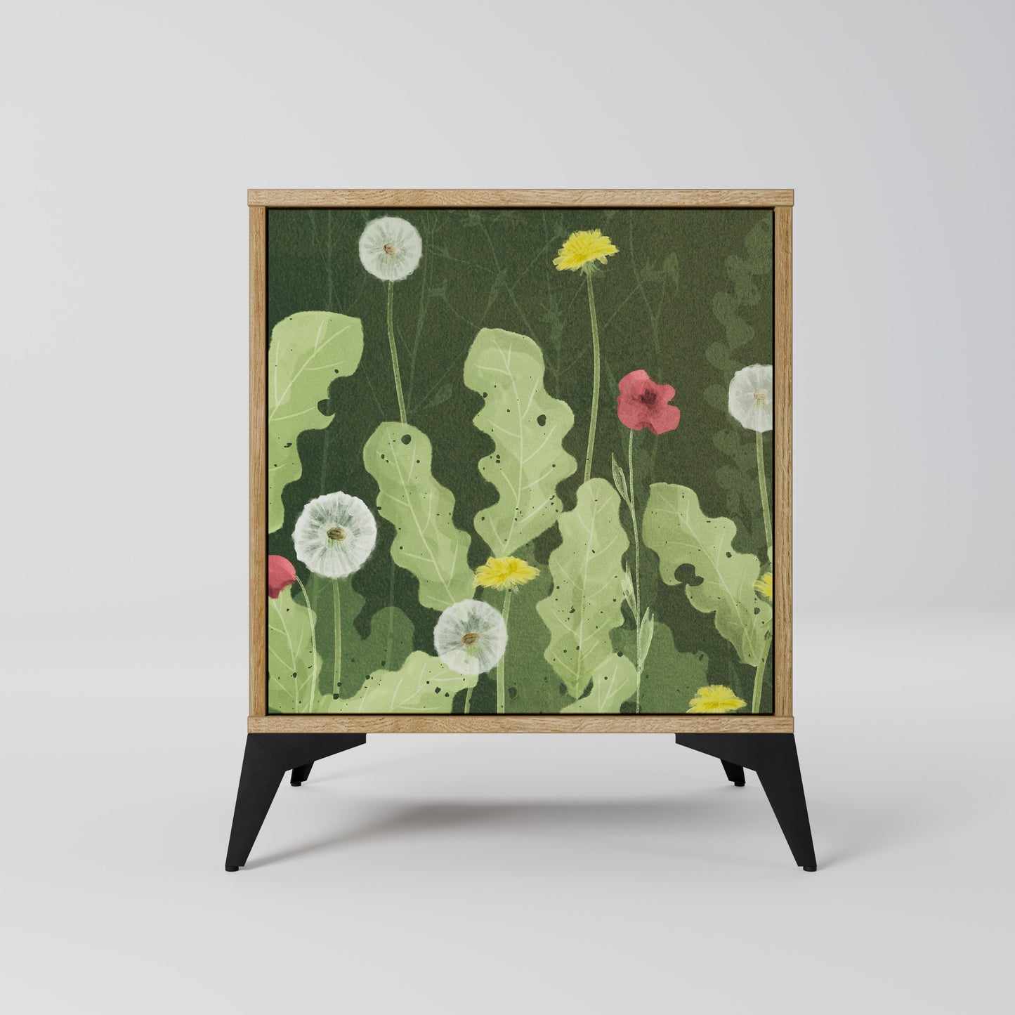 DANDELION AMUSE 1-Door Sideboard in Oak Effect