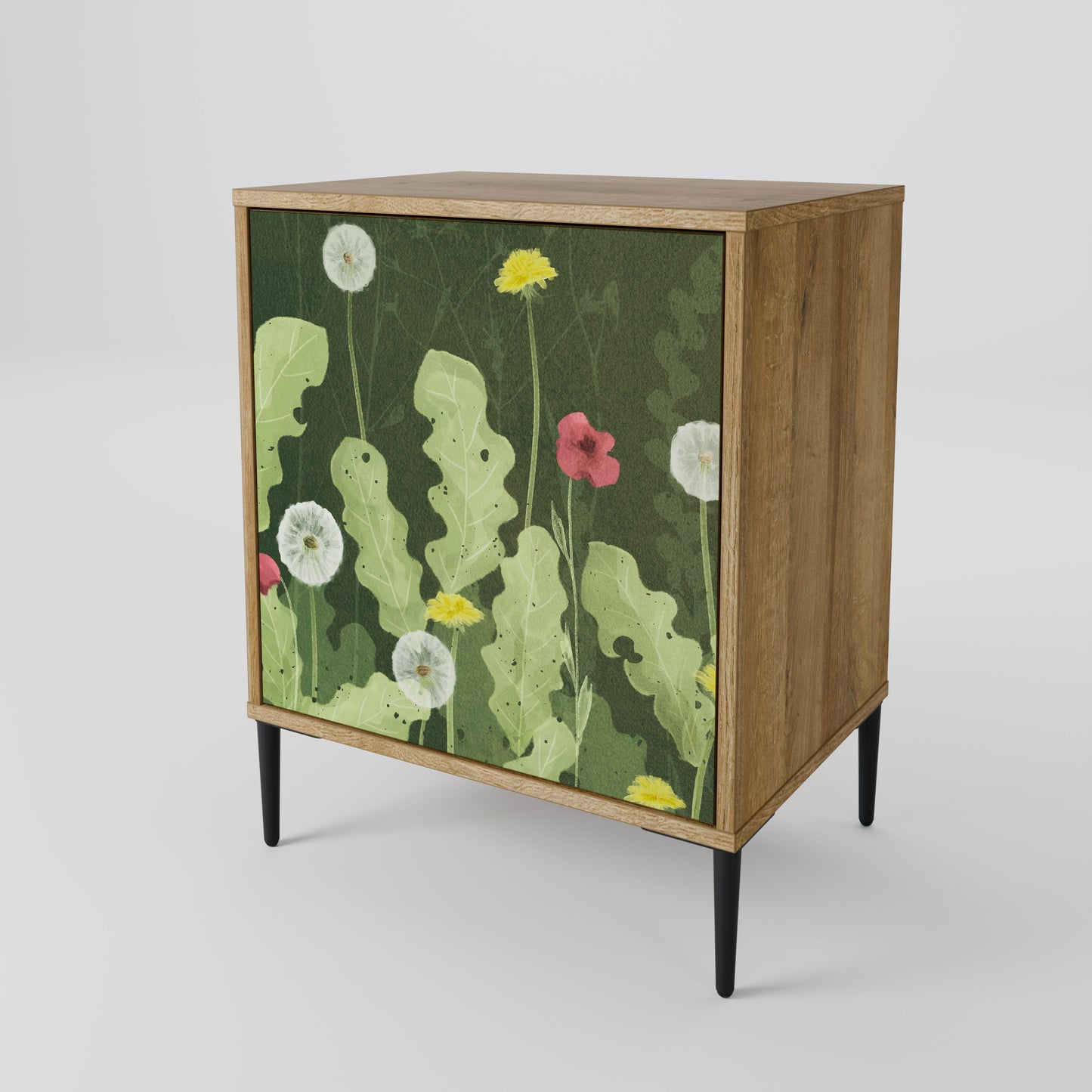 DANDELION AMUSE 1-Door Sideboard in Oak Effect