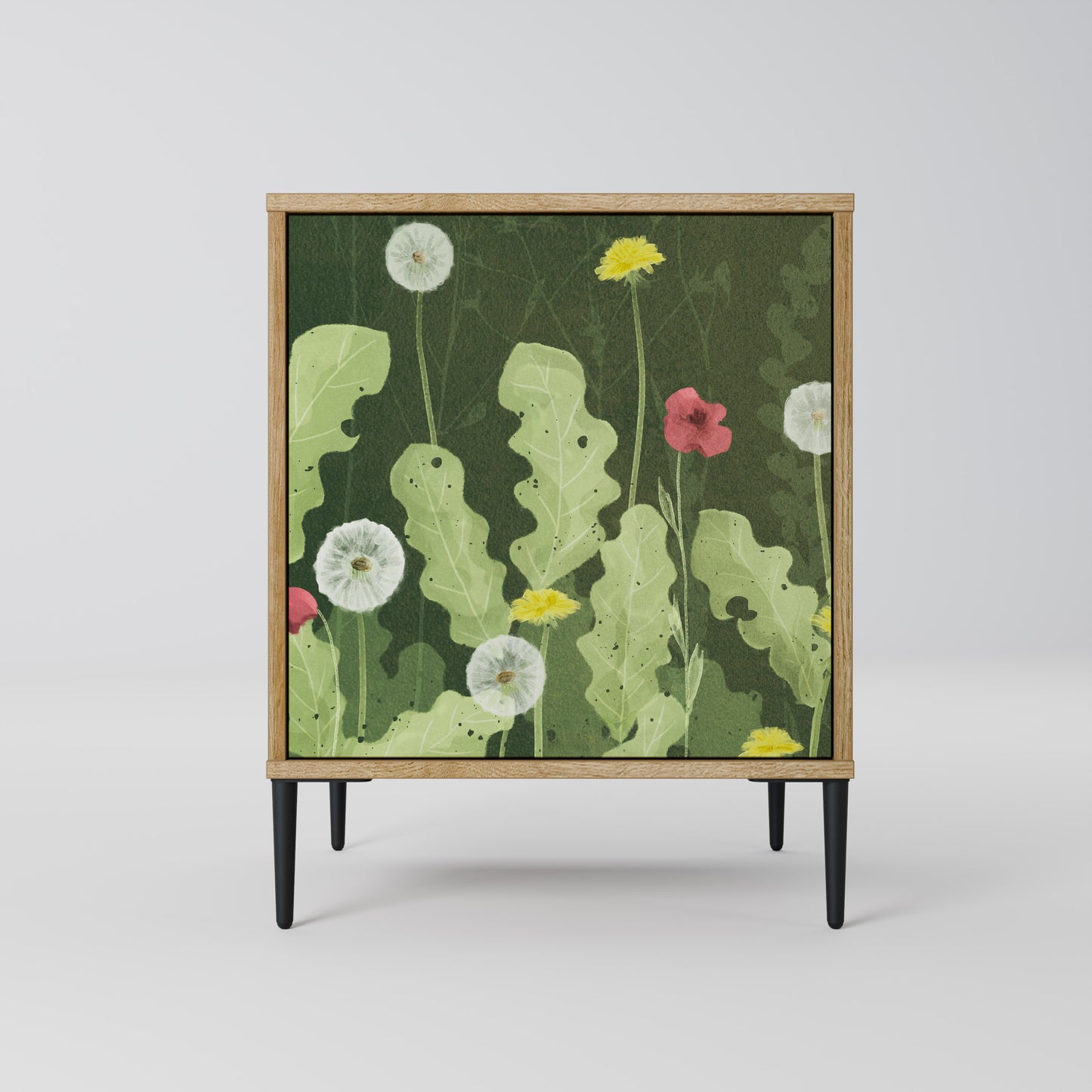DANDELION AMUSE 1-Door Sideboard in Oak Effect