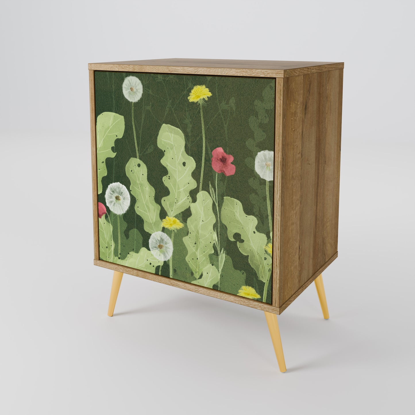 DANDELION AMUSE 1-Door Sideboard in Oak Effect