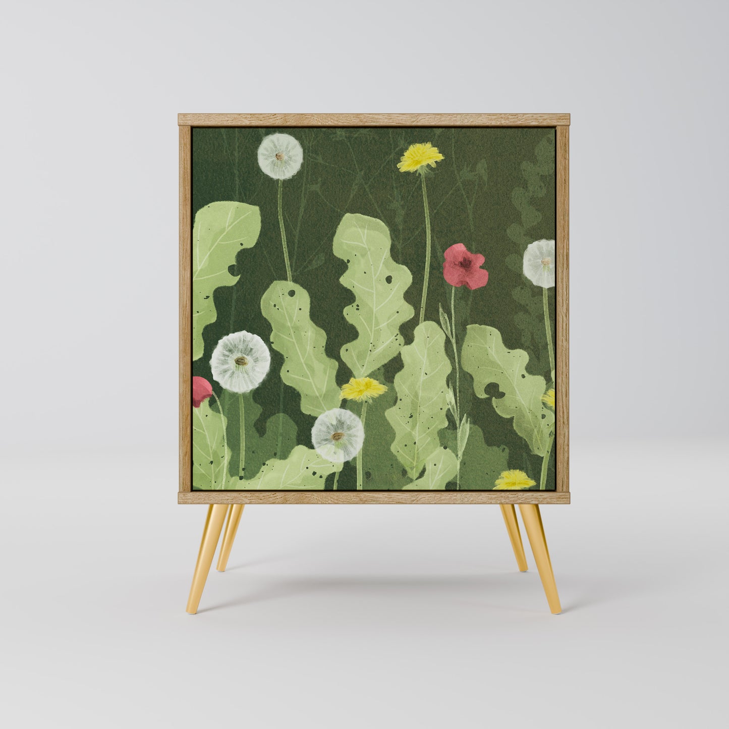 DANDELION AMUSE 1-Door Sideboard in Oak Effect