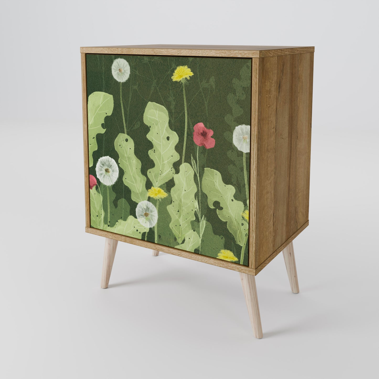 DANDELION AMUSE 1-Door Sideboard in Oak Effect
