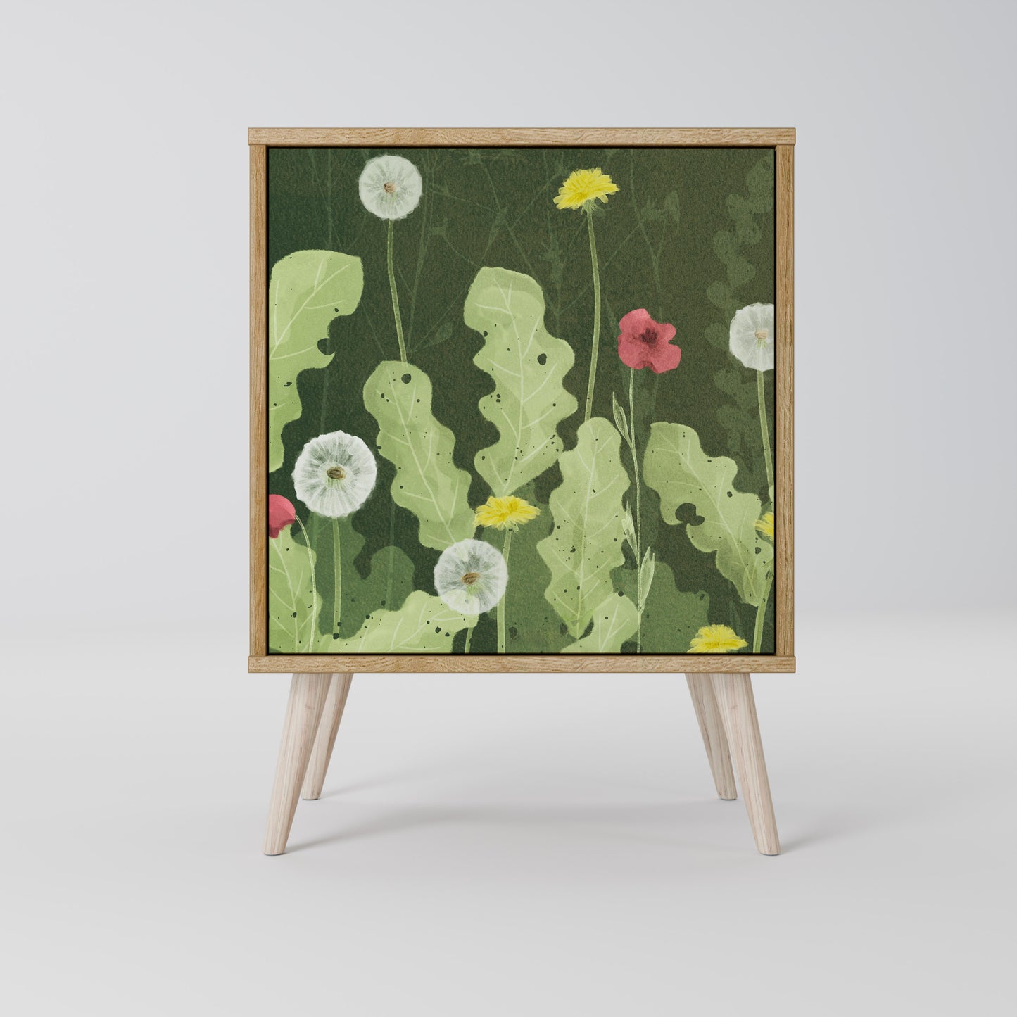 DANDELION AMUSE 1-Door Sideboard in Oak Effect