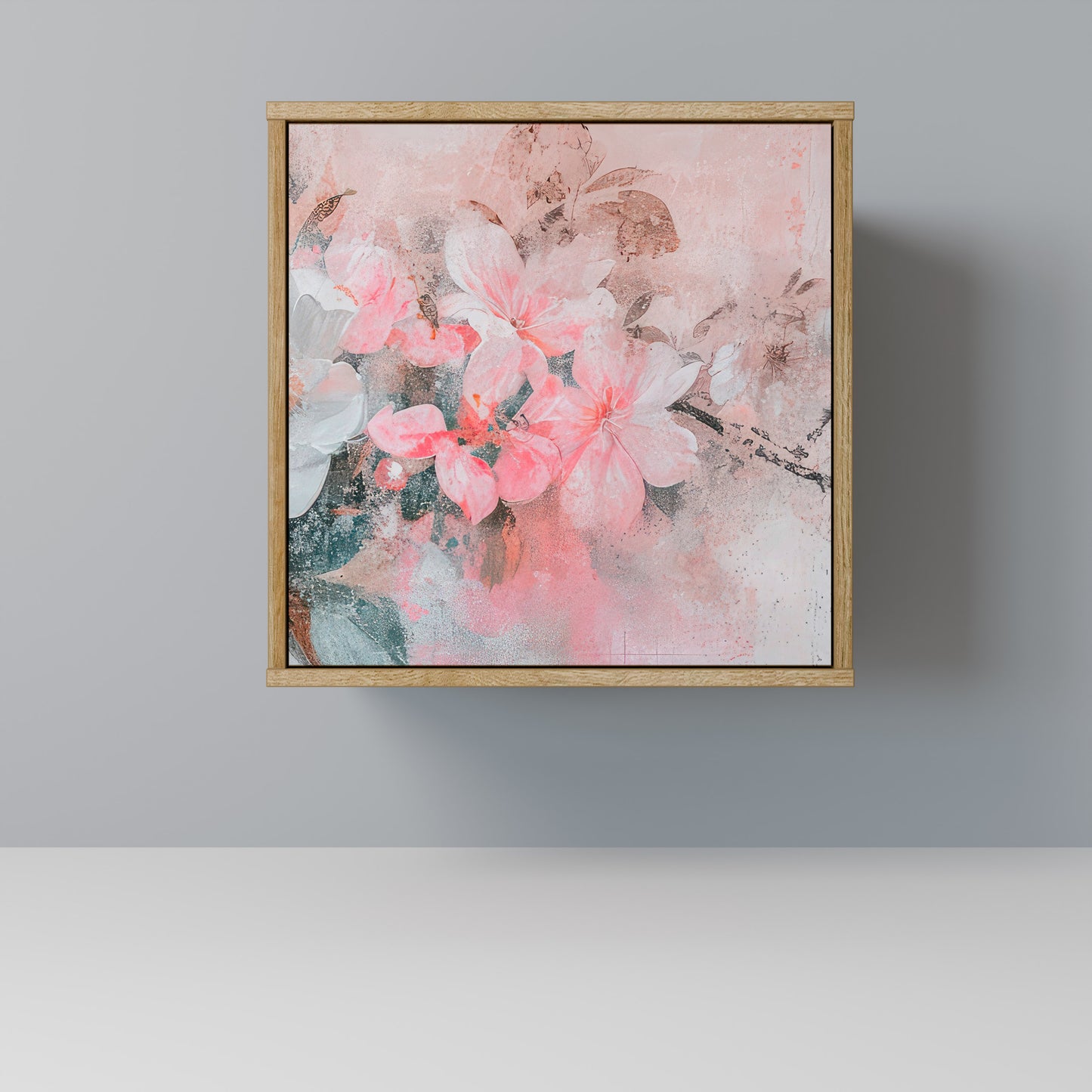 Credenza CHERRY BLOSSOM a 1 anta effetto rovere