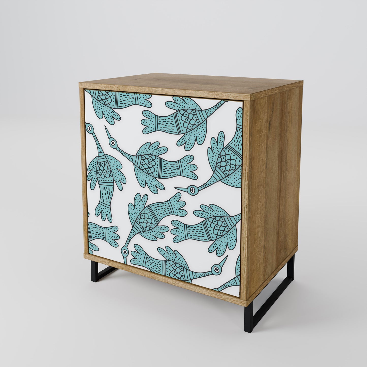 WATERSPOUT SONGIBIRD 1-Door Sideboard in Oak Effect