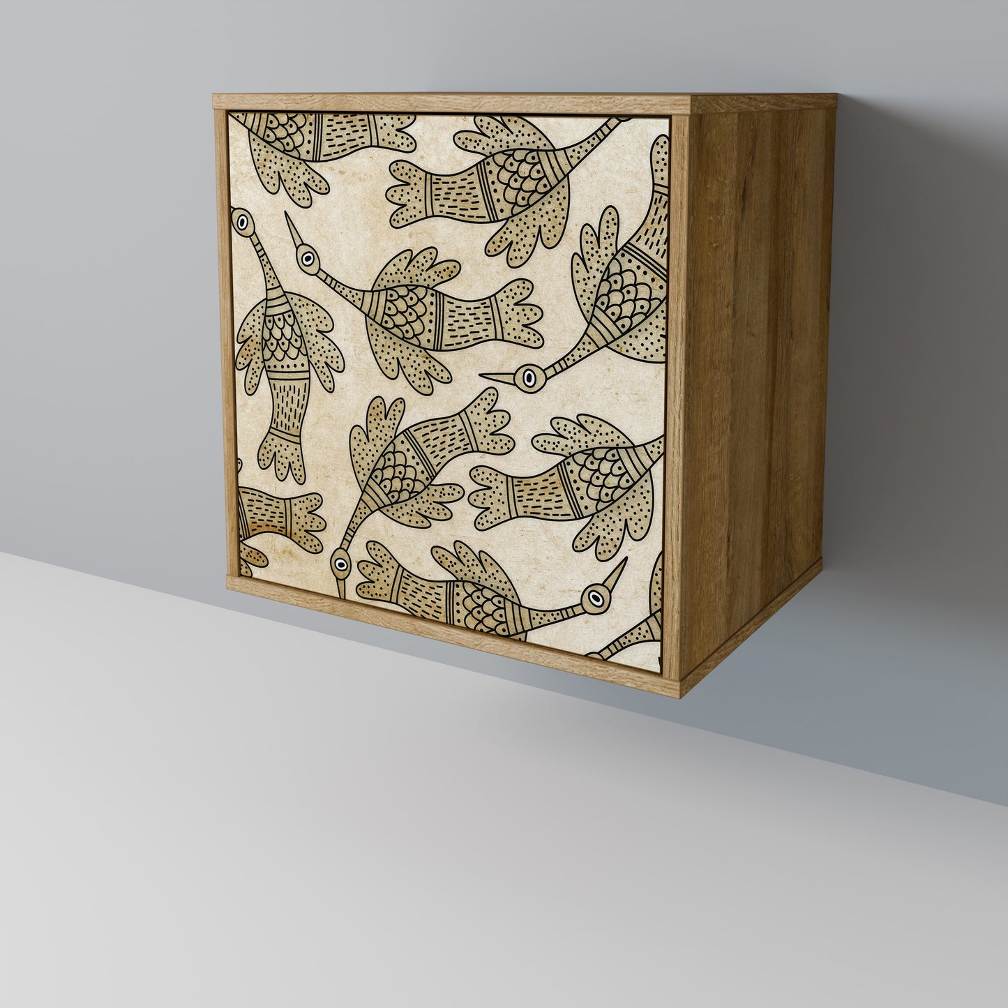 ALMONDINE SONGBIRD 1-Door Sideboard in Oak Effect