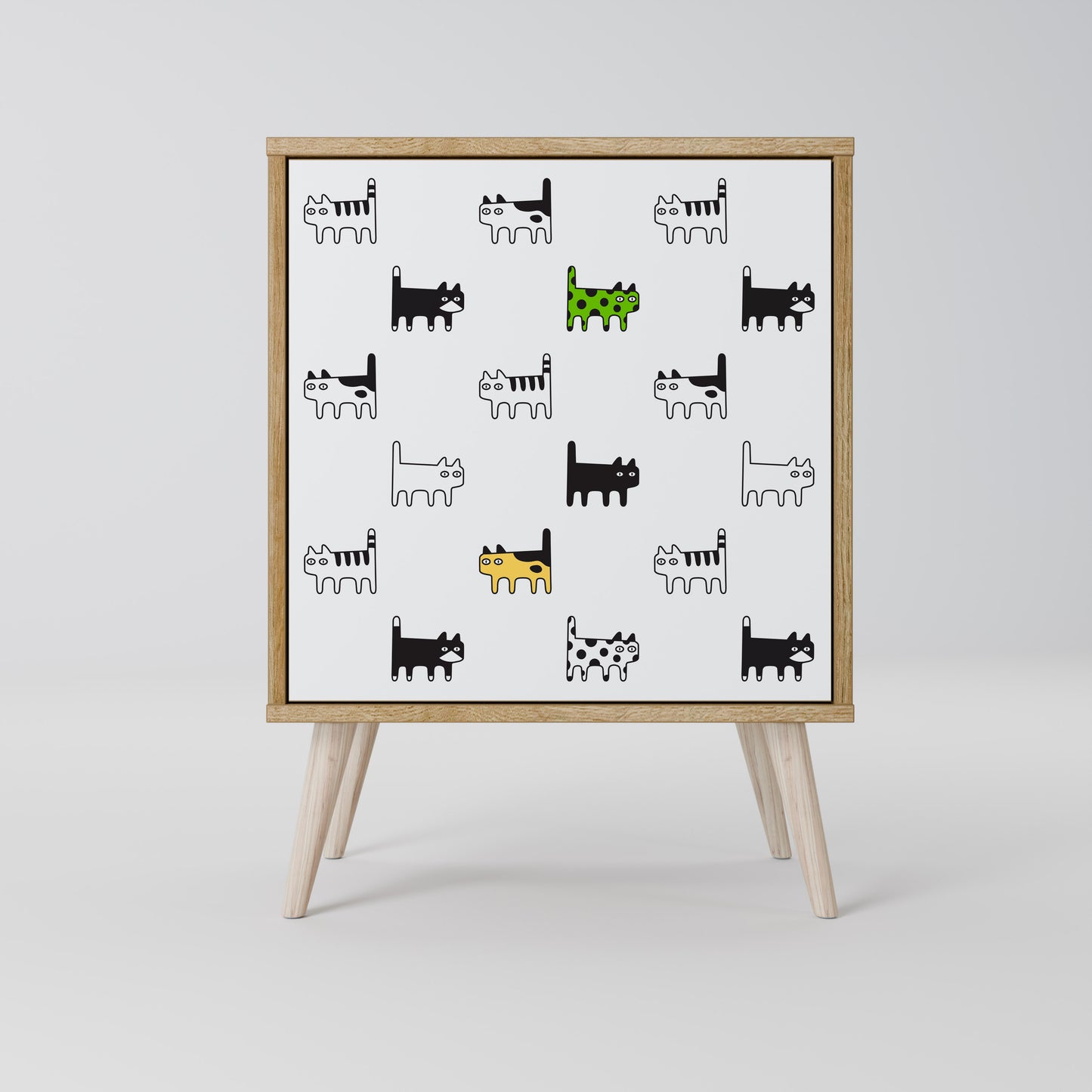 CATS COMPILATION Credenza a 1 anta effetto rovere