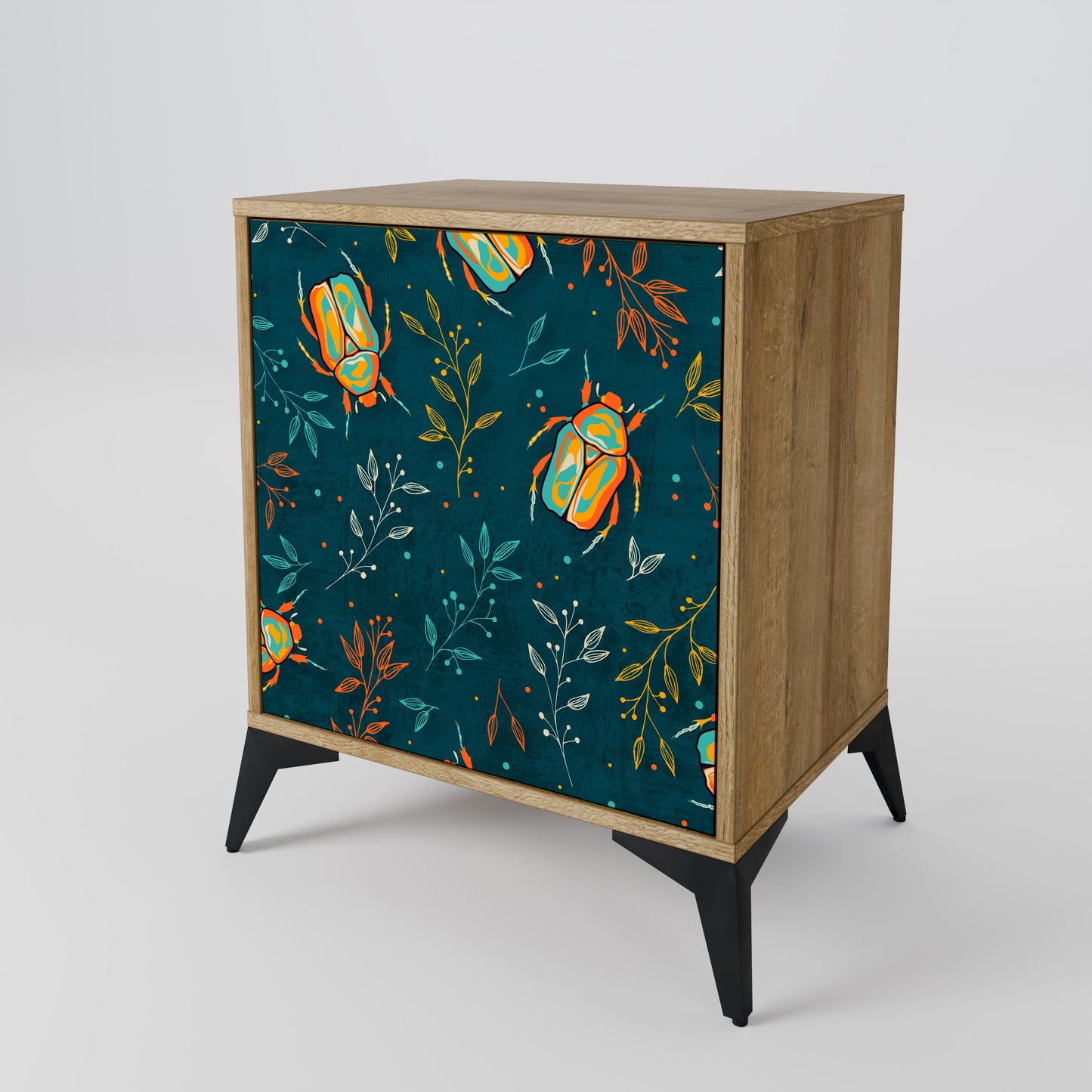 Credenza AUTUMN INSETTI a 1 anta effetto rovere