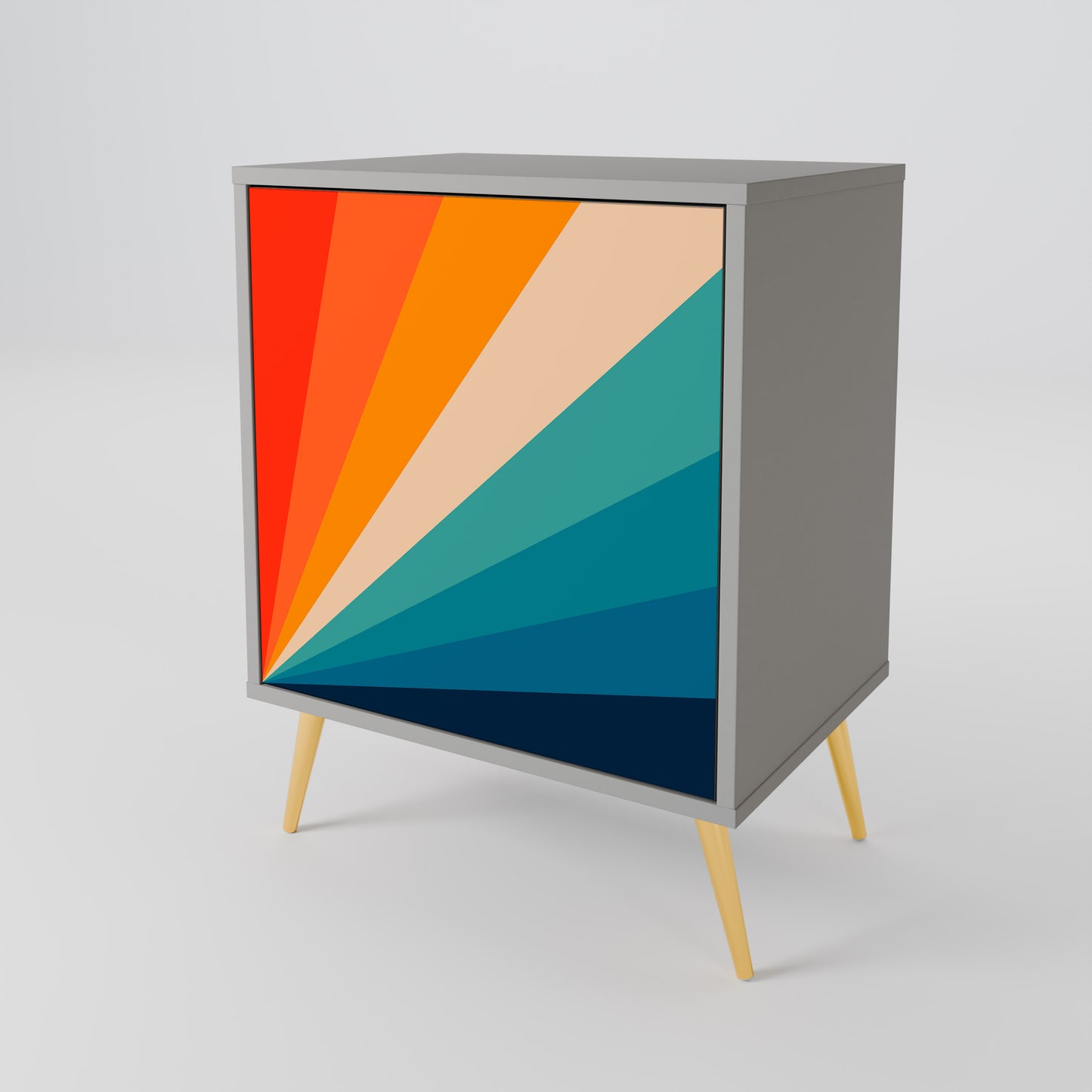 PRISM CONCUSSION 1-Door Sideboard in Grey Finish