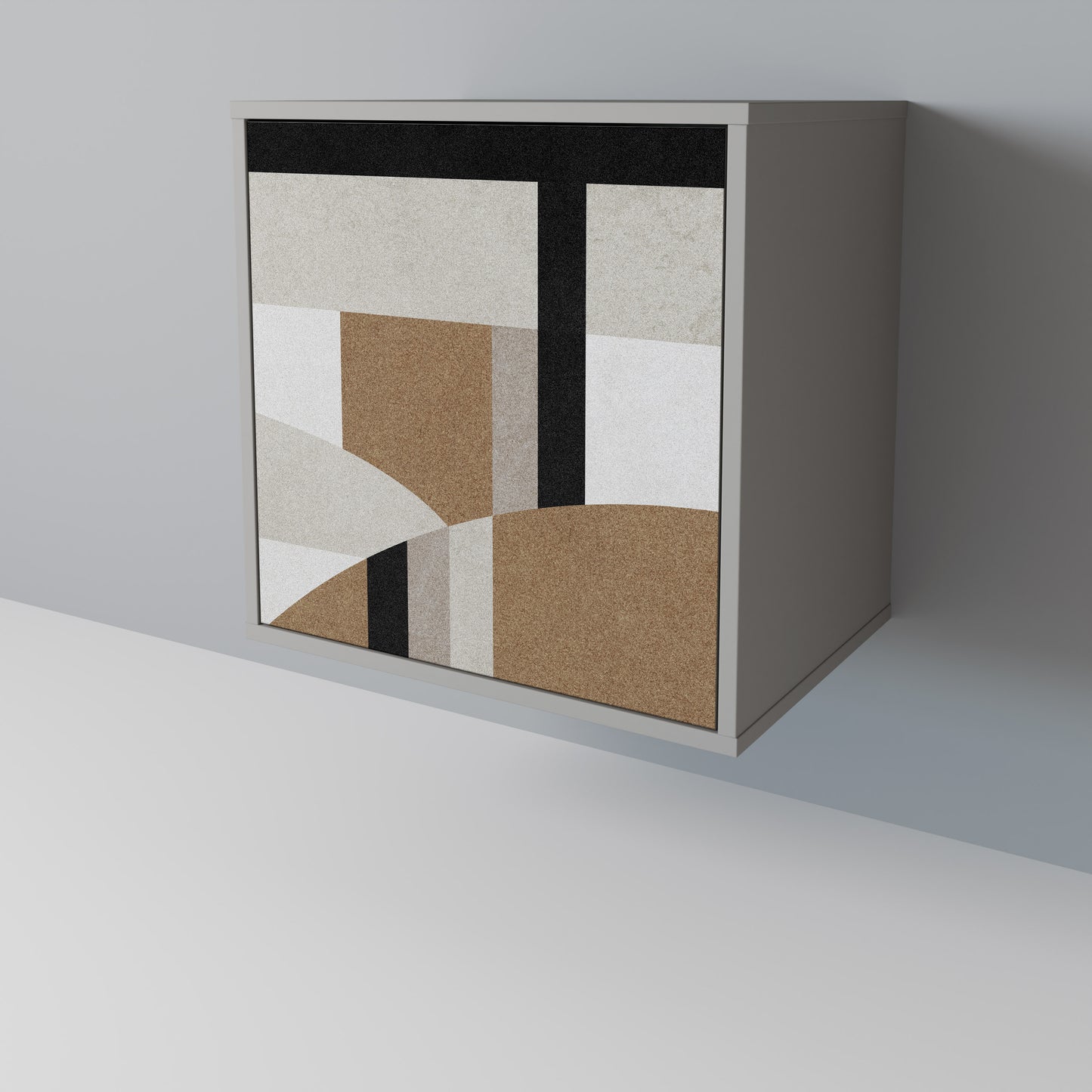 Credenza DELICATE MEMENTO a 1 anta in finitura grigia