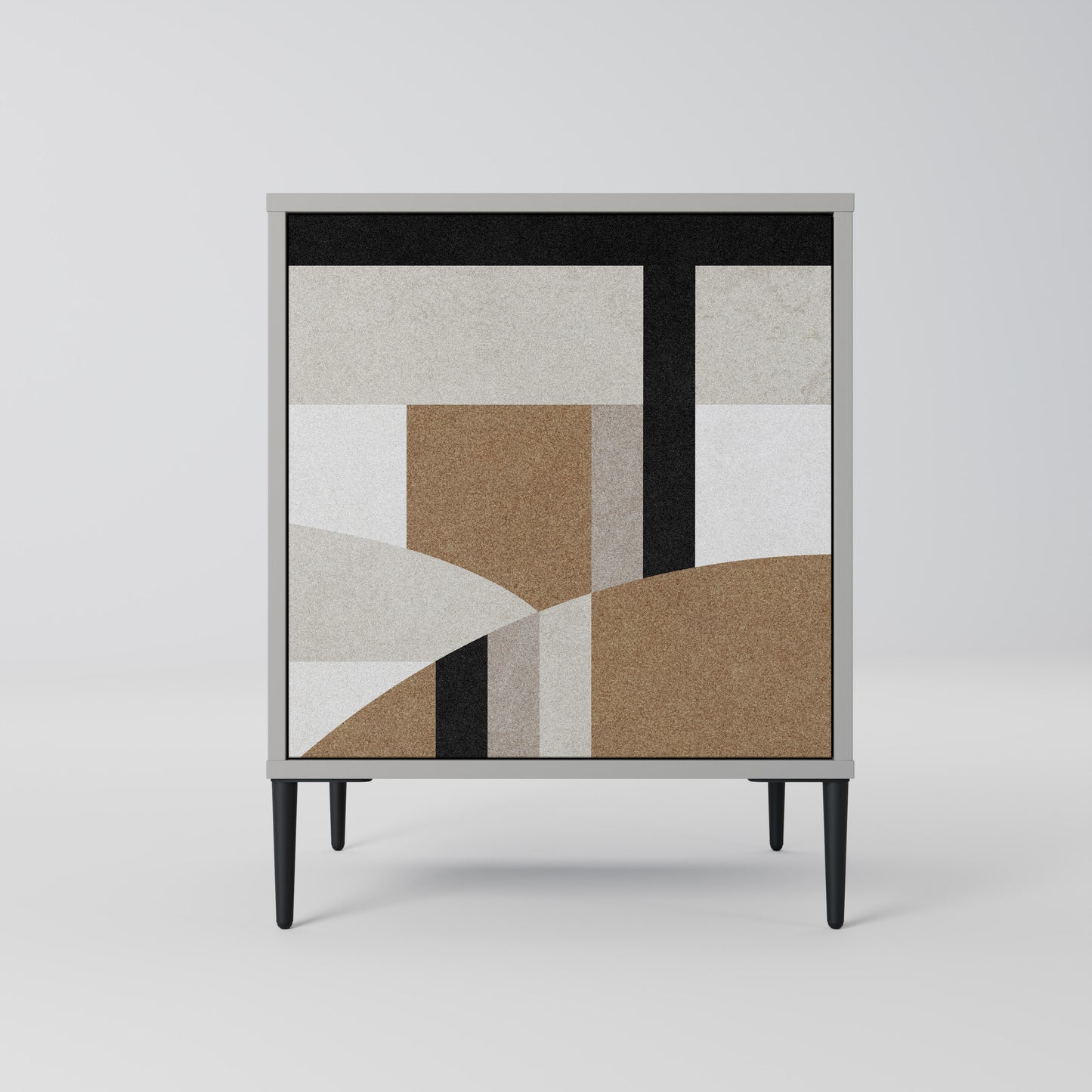 Credenza DELICATE MEMENTO a 1 anta in finitura grigia