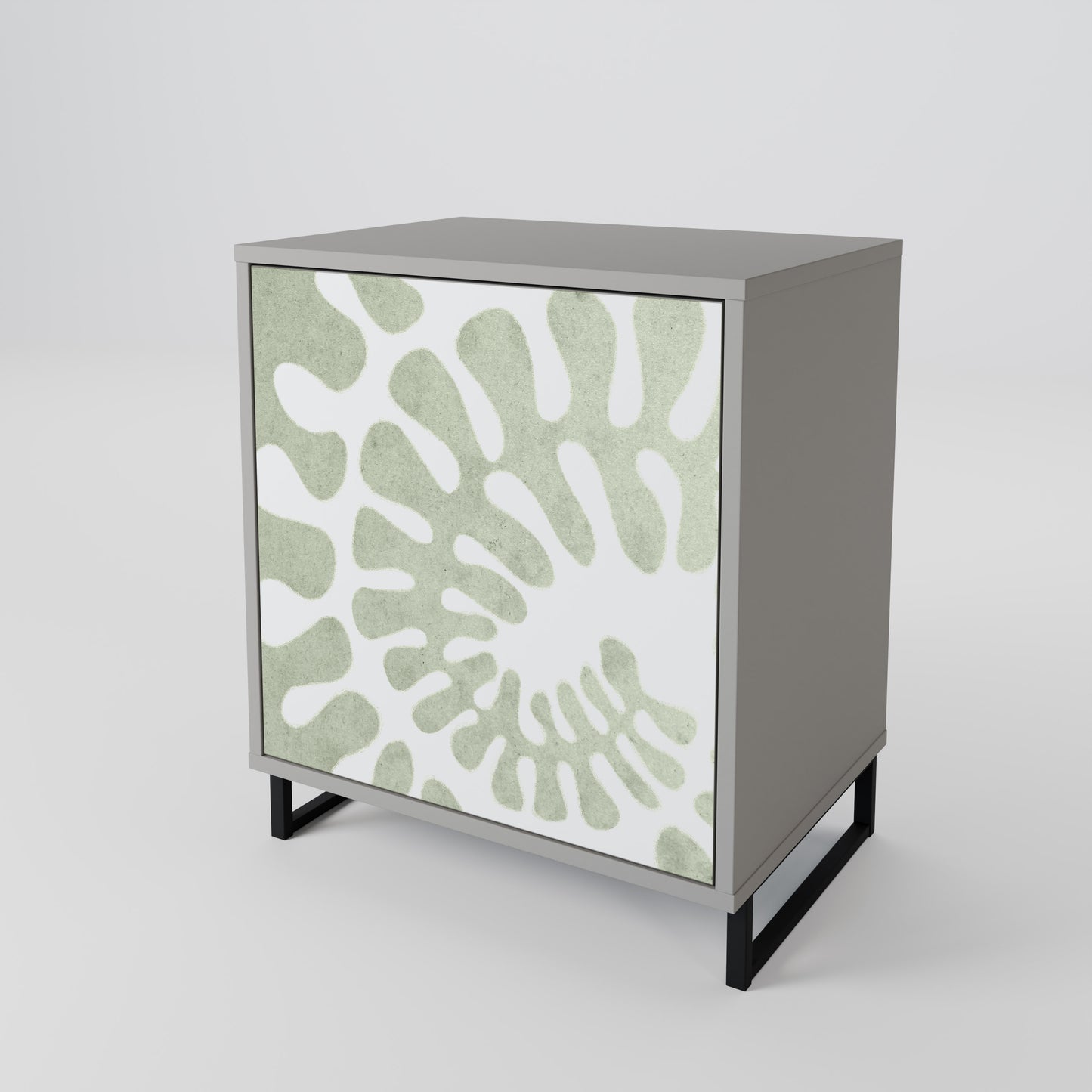 HELIX DANCE 1-Door Sideboard in Grey Finish