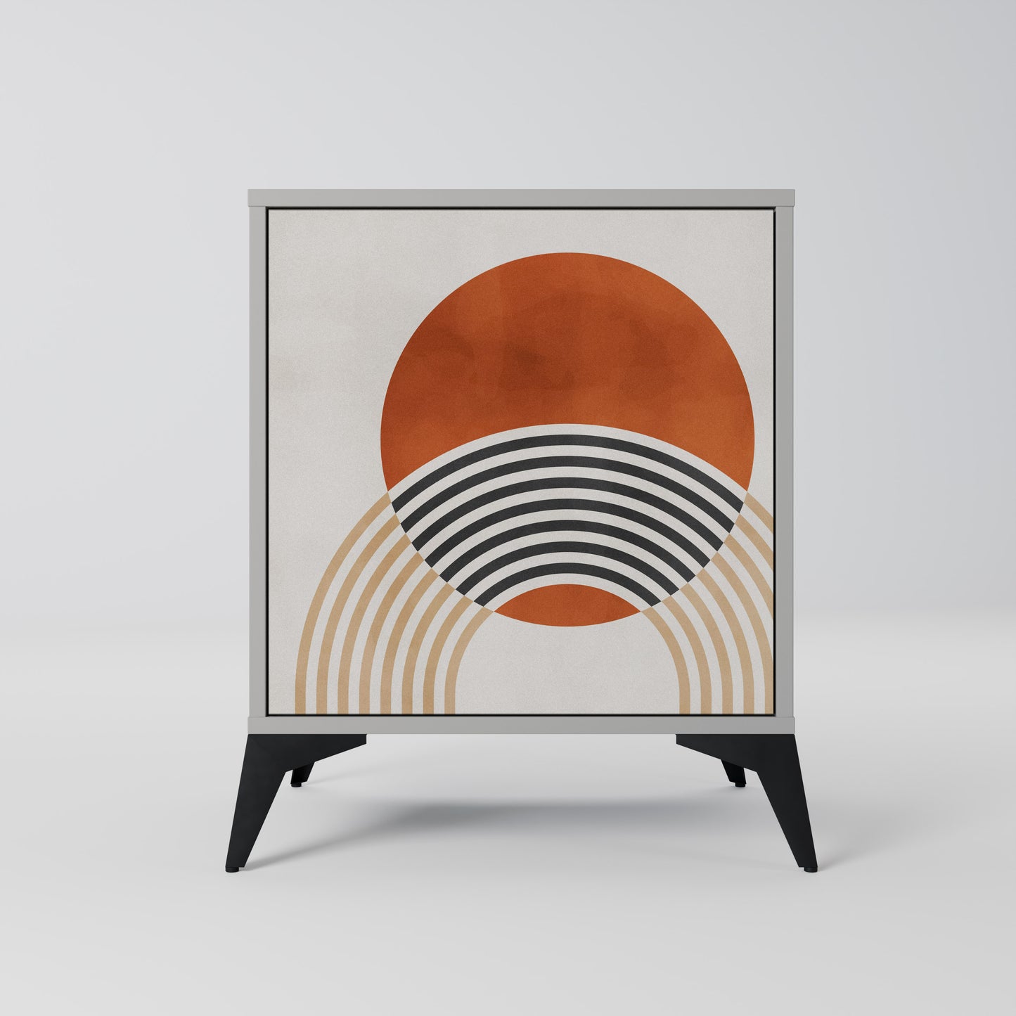 SPACE AROUND Credenza a 1 anta con finitura grigia