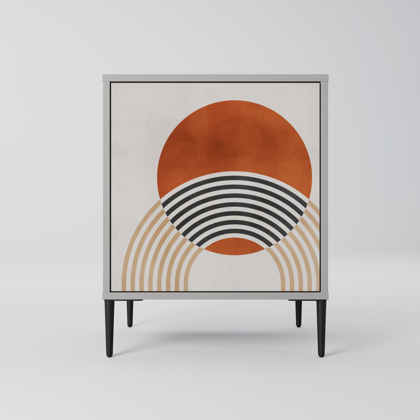 SPACE AROUND Credenza a 1 anta con finitura grigia