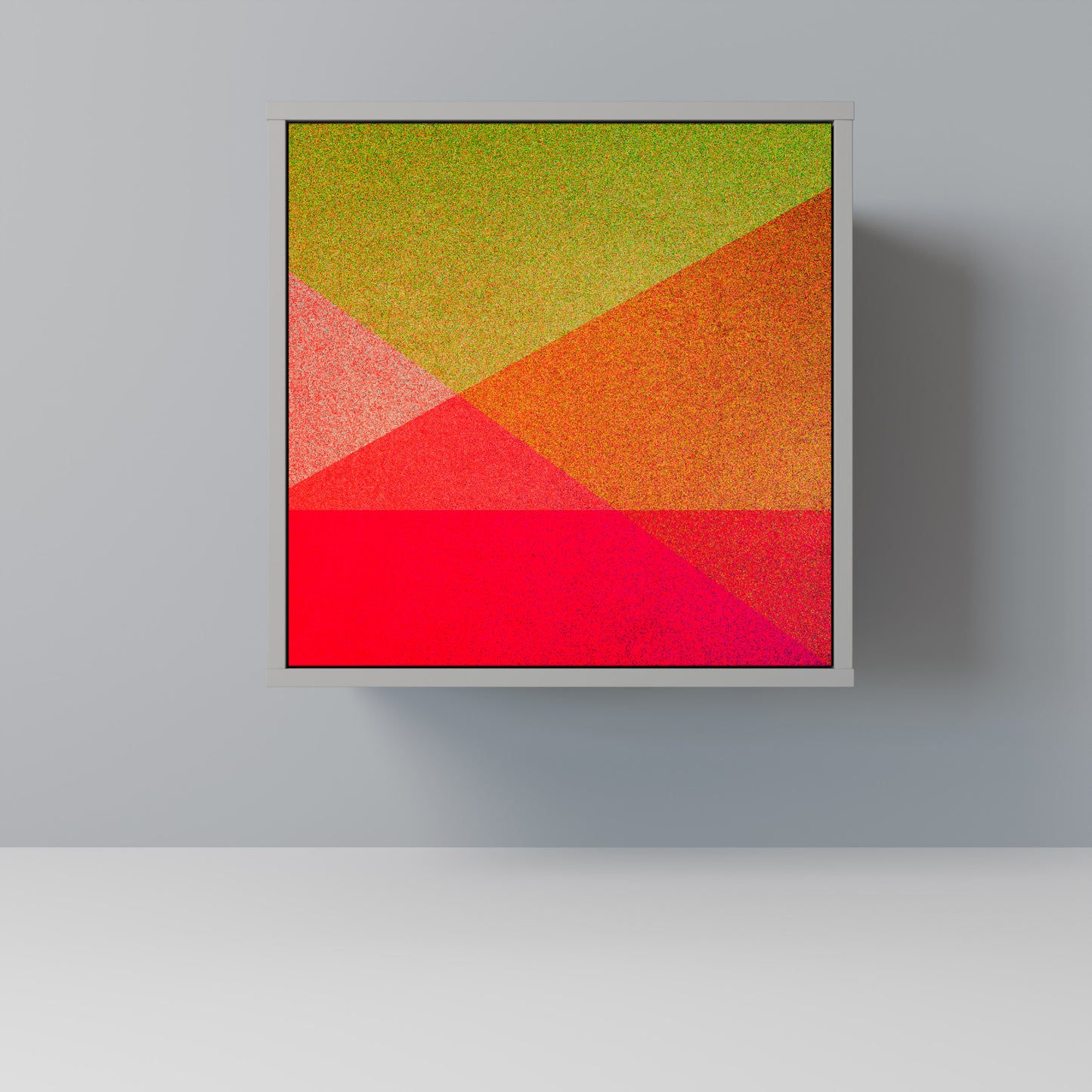 Credenza VIVID GEOMETRY a 1 anta con finitura grigia