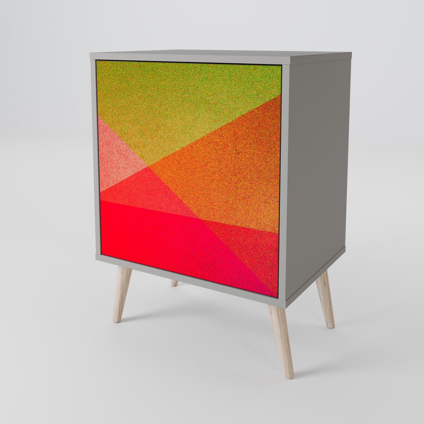 Credenza VIVID GEOMETRY a 1 anta con finitura grigia