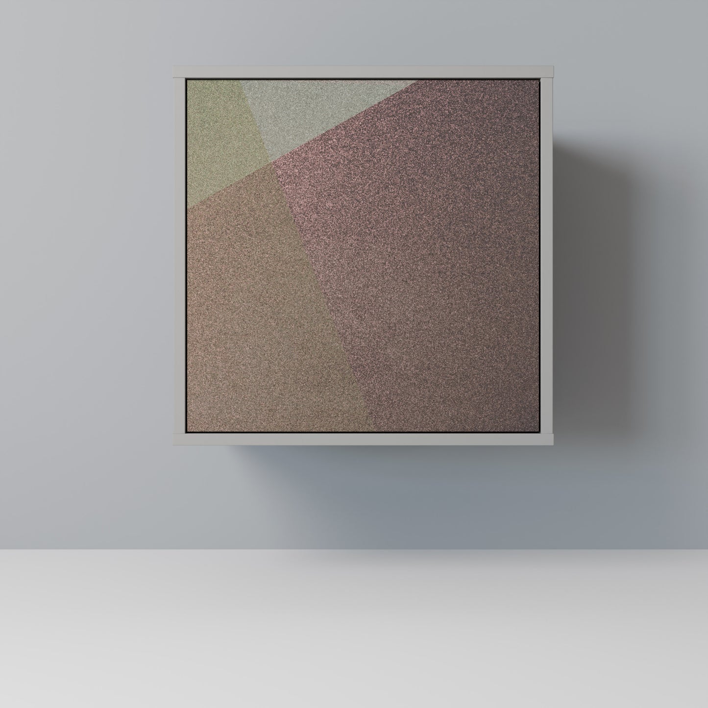 Credenza BEIGE GEOMETRY a 1 anta con finitura grigia