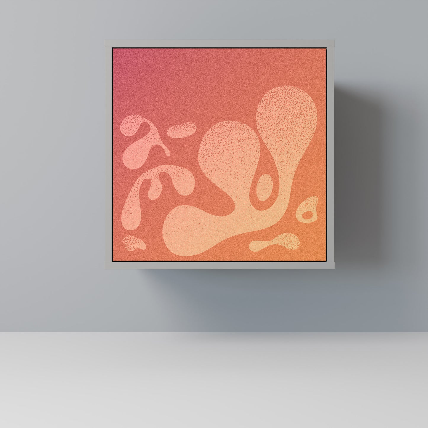 Credenza IRREGULAR PINK a 1 anta con finitura grigia