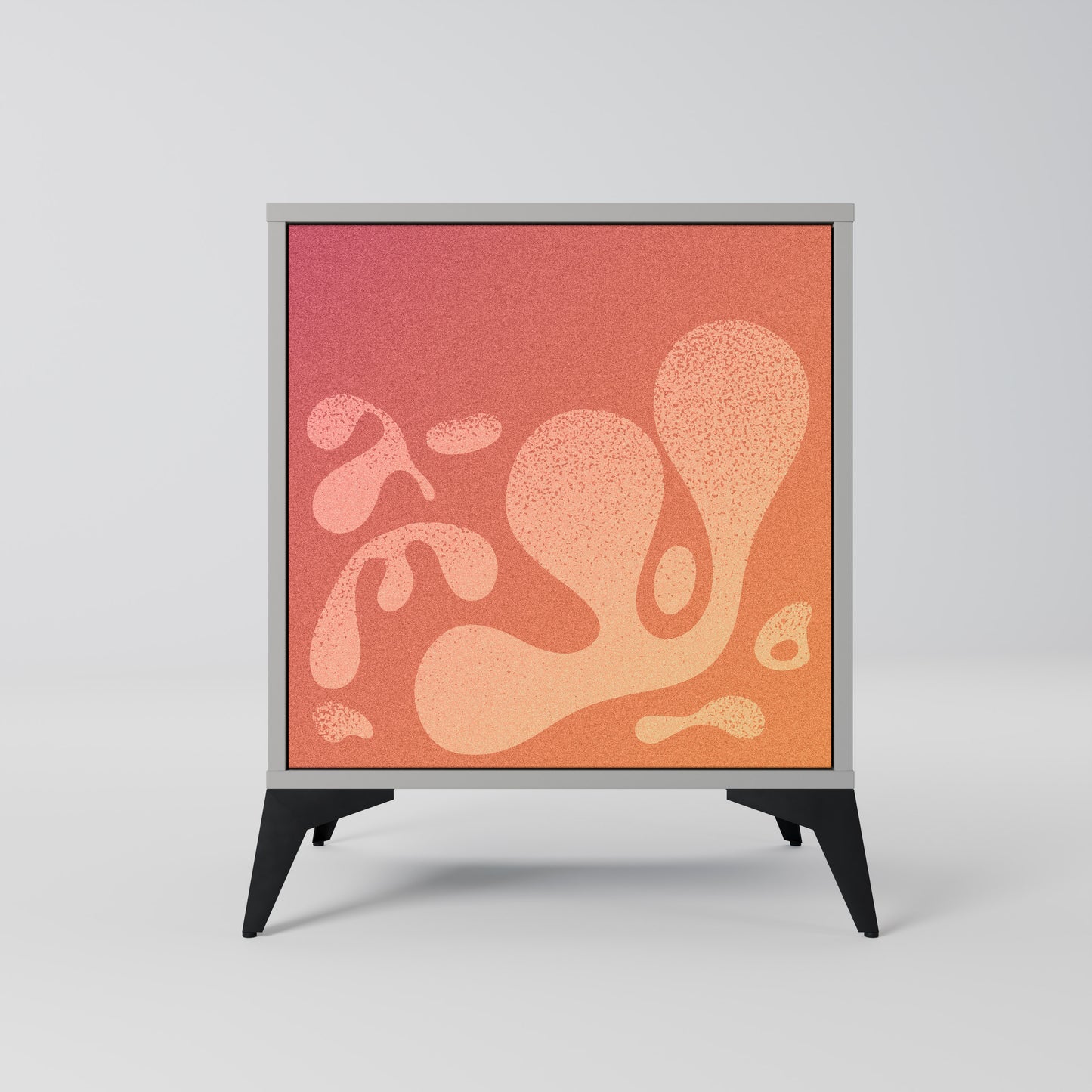 Credenza IRREGULAR PINK a 1 anta con finitura grigia