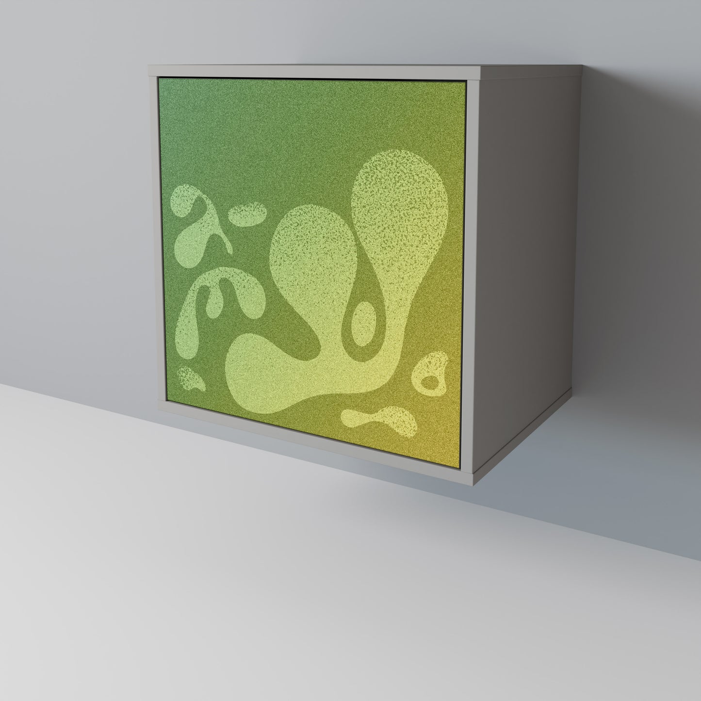 Credenza IRREGULAR BLUE a 1 anta con finitura grigia