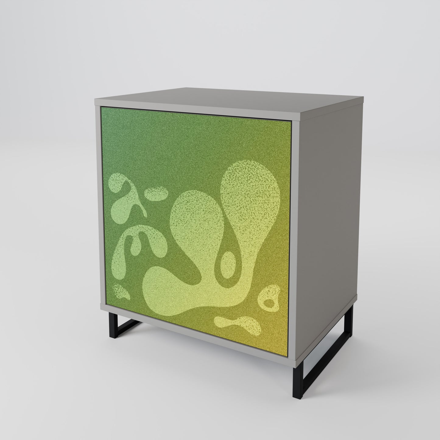 Credenza IRREGULAR BLUE a 1 anta con finitura grigia