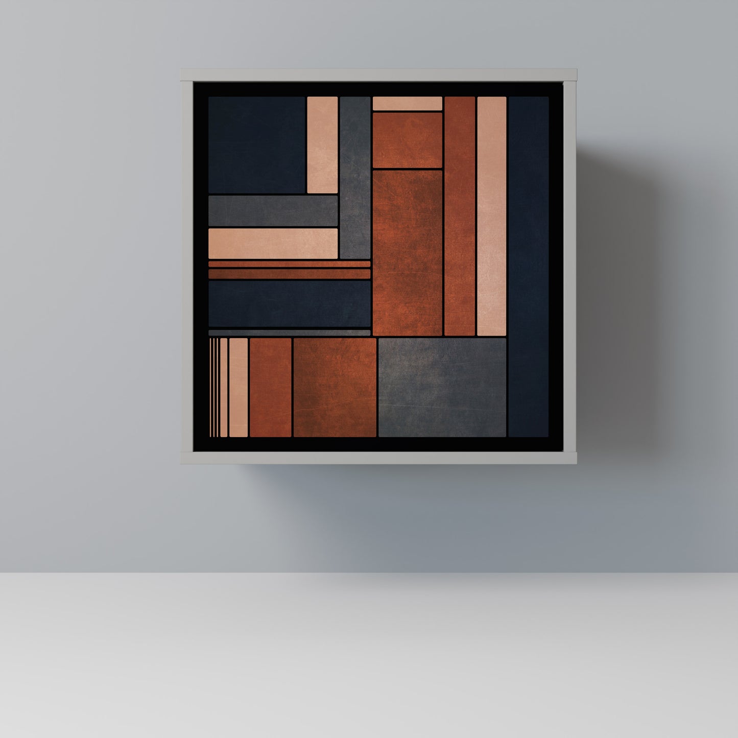 Credenza INTREPID FORMATION a 1 anta con finitura grigia