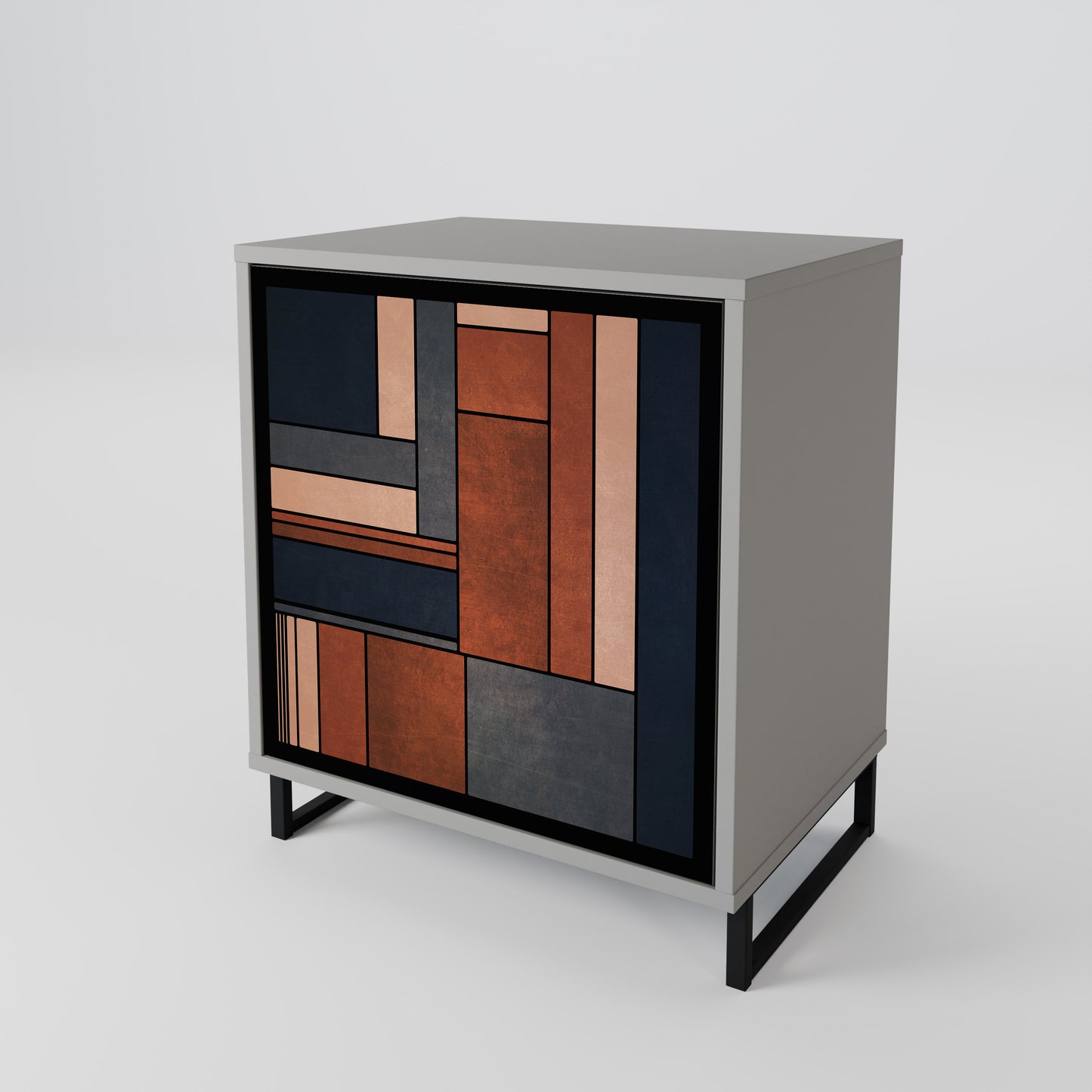 Credenza INTREPID FORMATION a 1 anta con finitura grigia