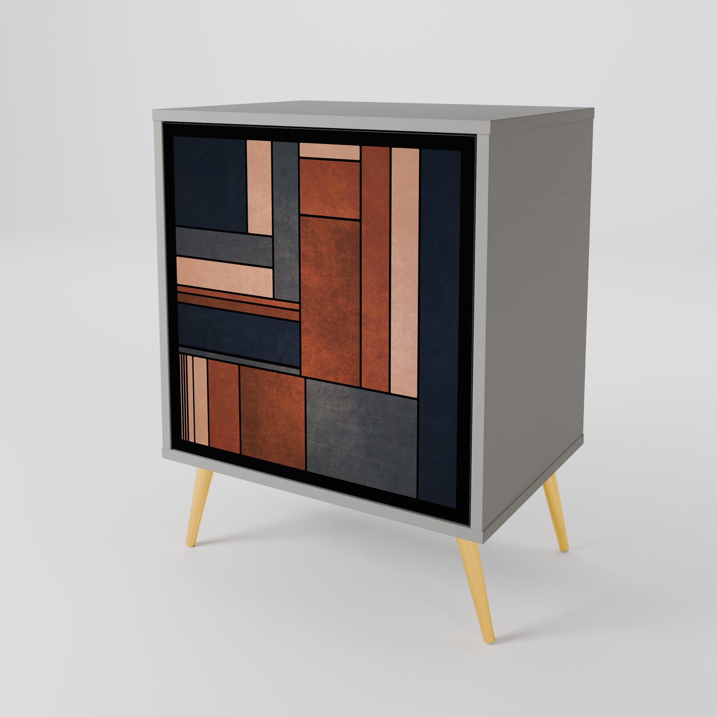 Credenza INTREPID FORMATION a 1 anta con finitura grigia