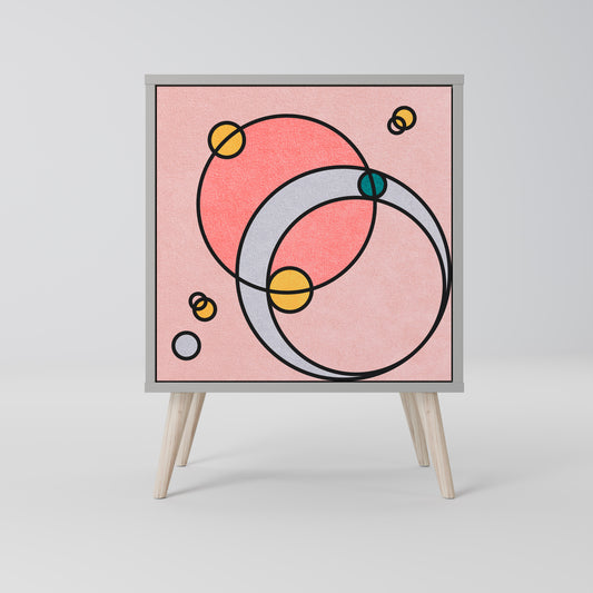 Credenza GOSSAMER ECHOES a 1 anta con finitura grigia