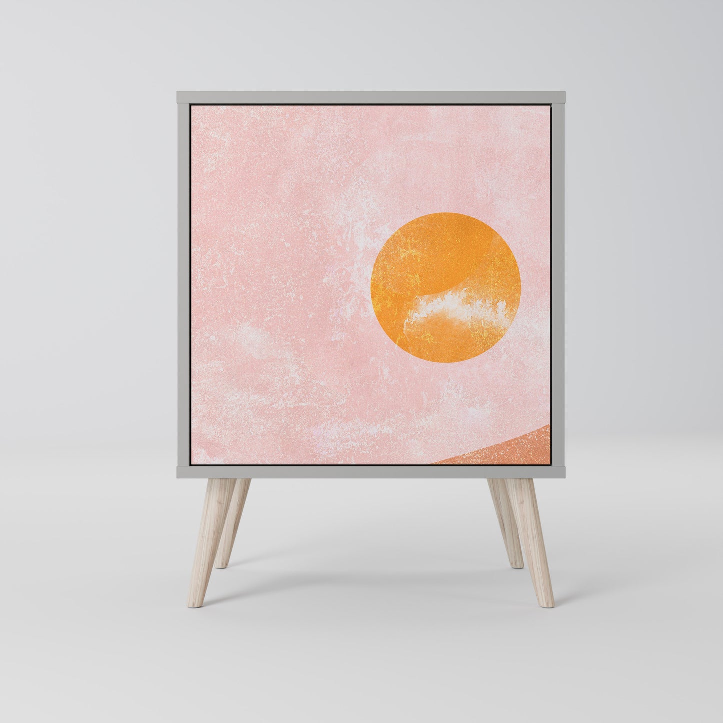 Credenza LUMINOUS SUNLIGHT a 1 anta con finitura grigia