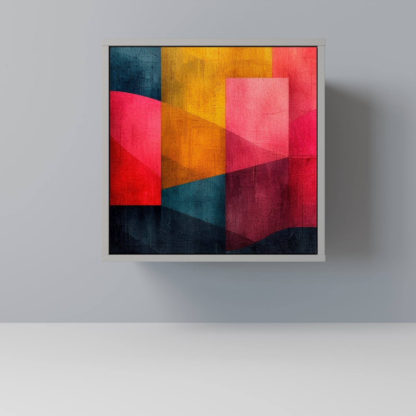 Credenza a 1 anta COLORFUL SOUNDS con finitura grigia