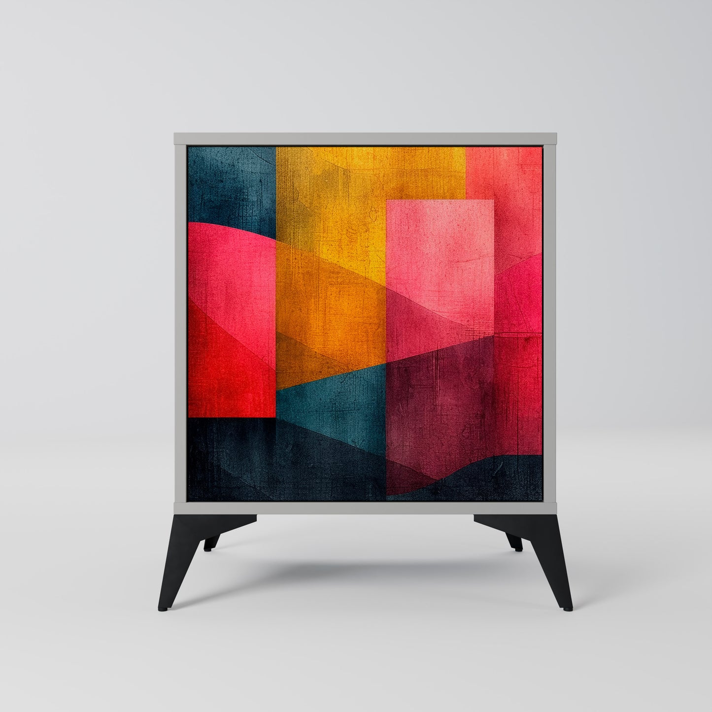 Credenza a 1 anta COLORFUL SOUNDS con finitura grigia