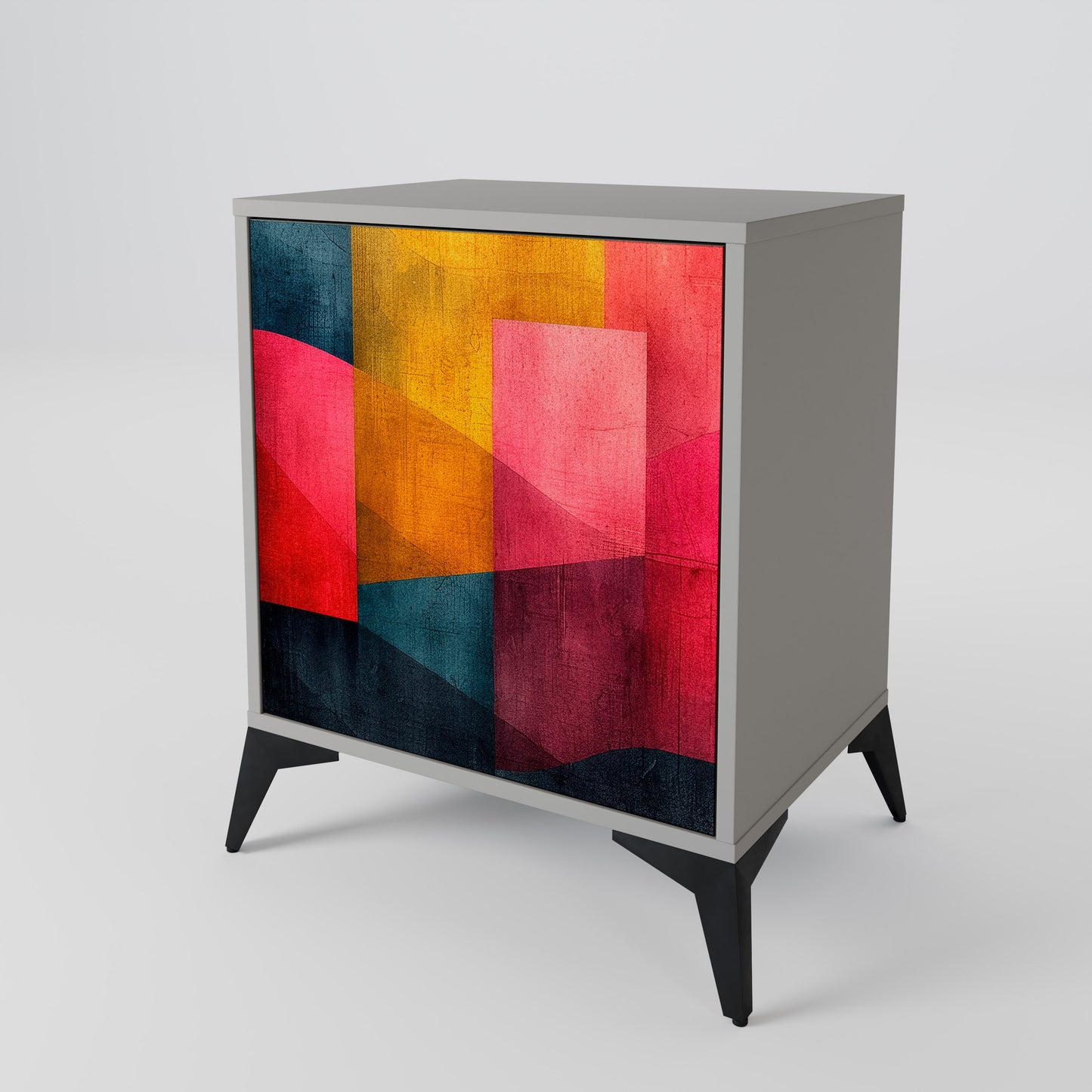 Credenza a 1 anta COLORFUL SOUNDS con finitura grigia