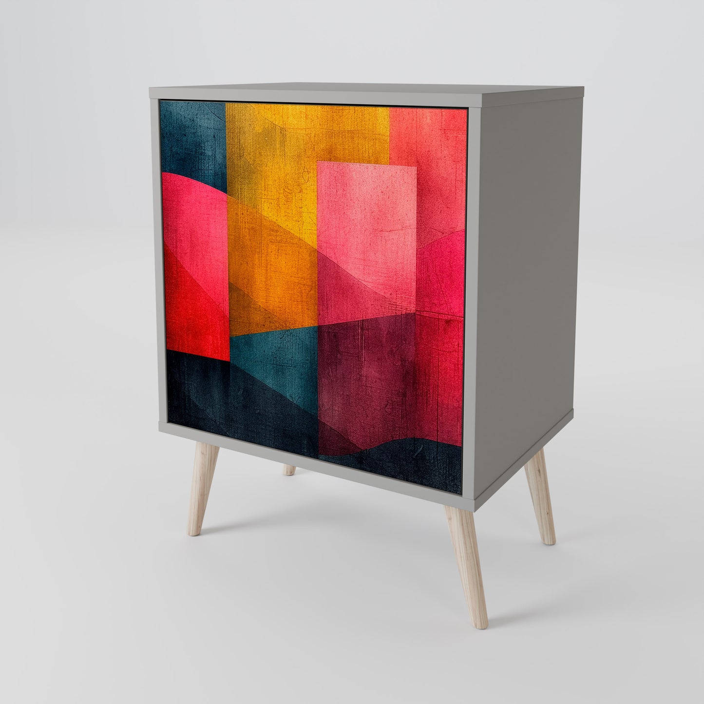 Credenza a 1 anta COLORFUL SOUNDS con finitura grigia