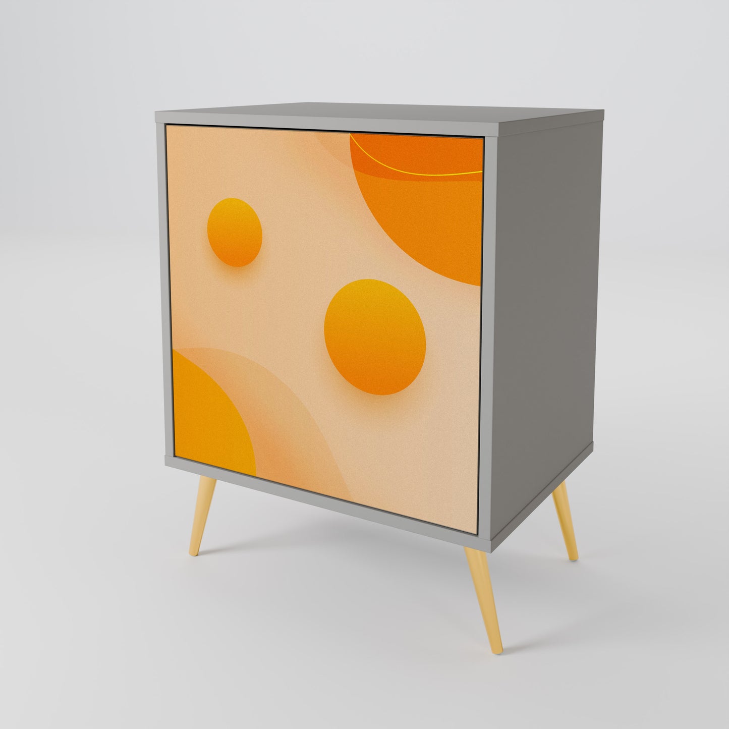 Credenza ORANGE ARRANGEMENT a 1 anta con finitura grigia